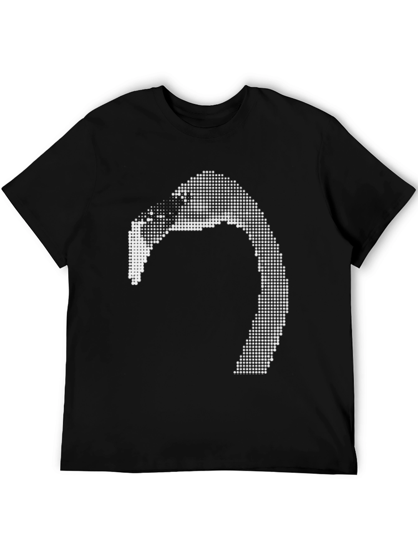 Abstract Graphic Print Black Tee