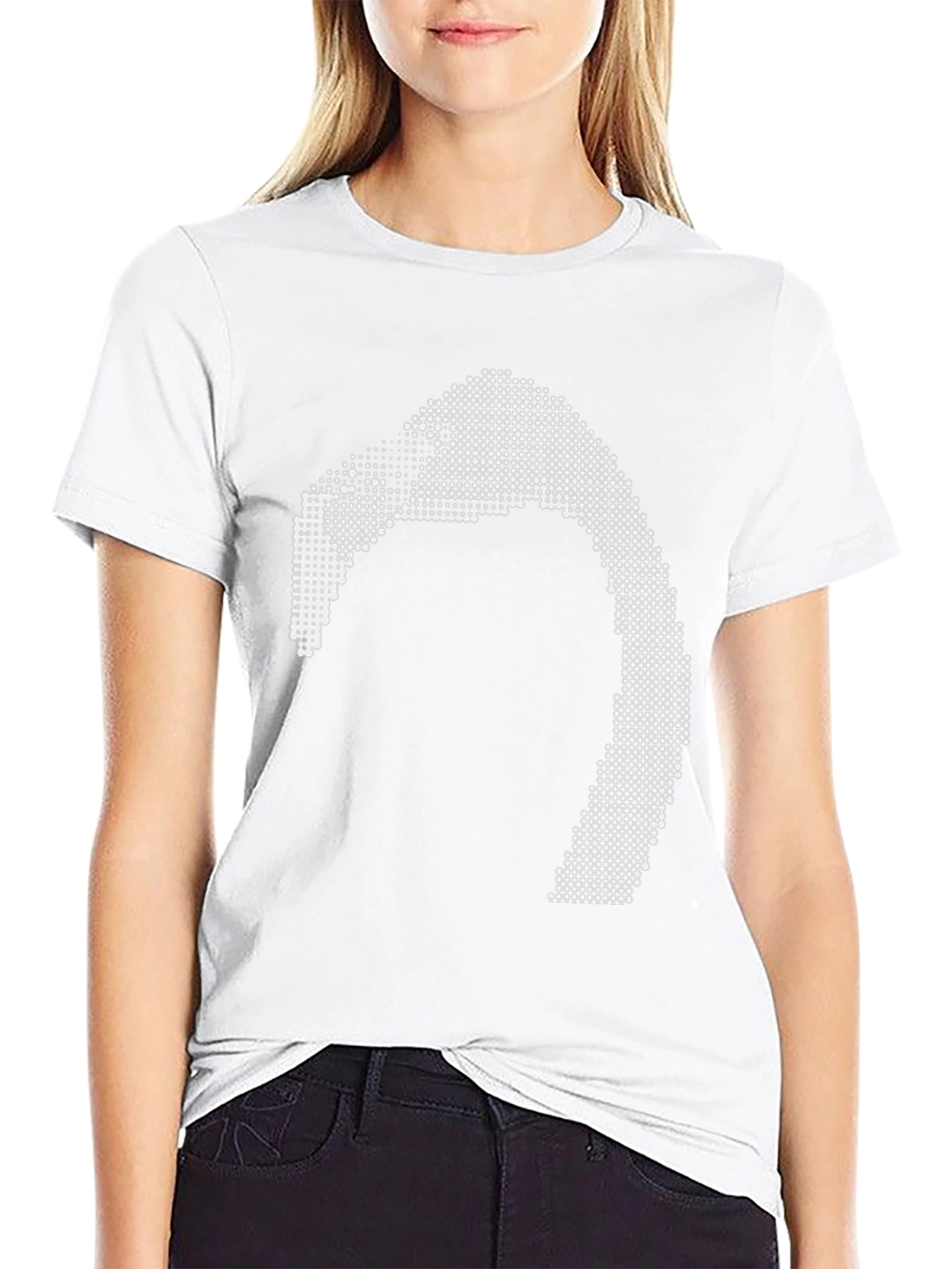 Abstract Graphic Print Black Tee