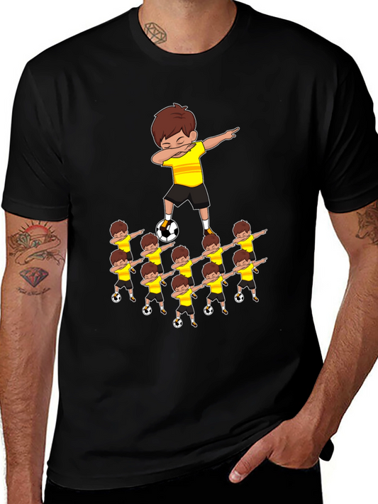 Dabbing Soccer Kids T-Shirt - Black Cotton Tee