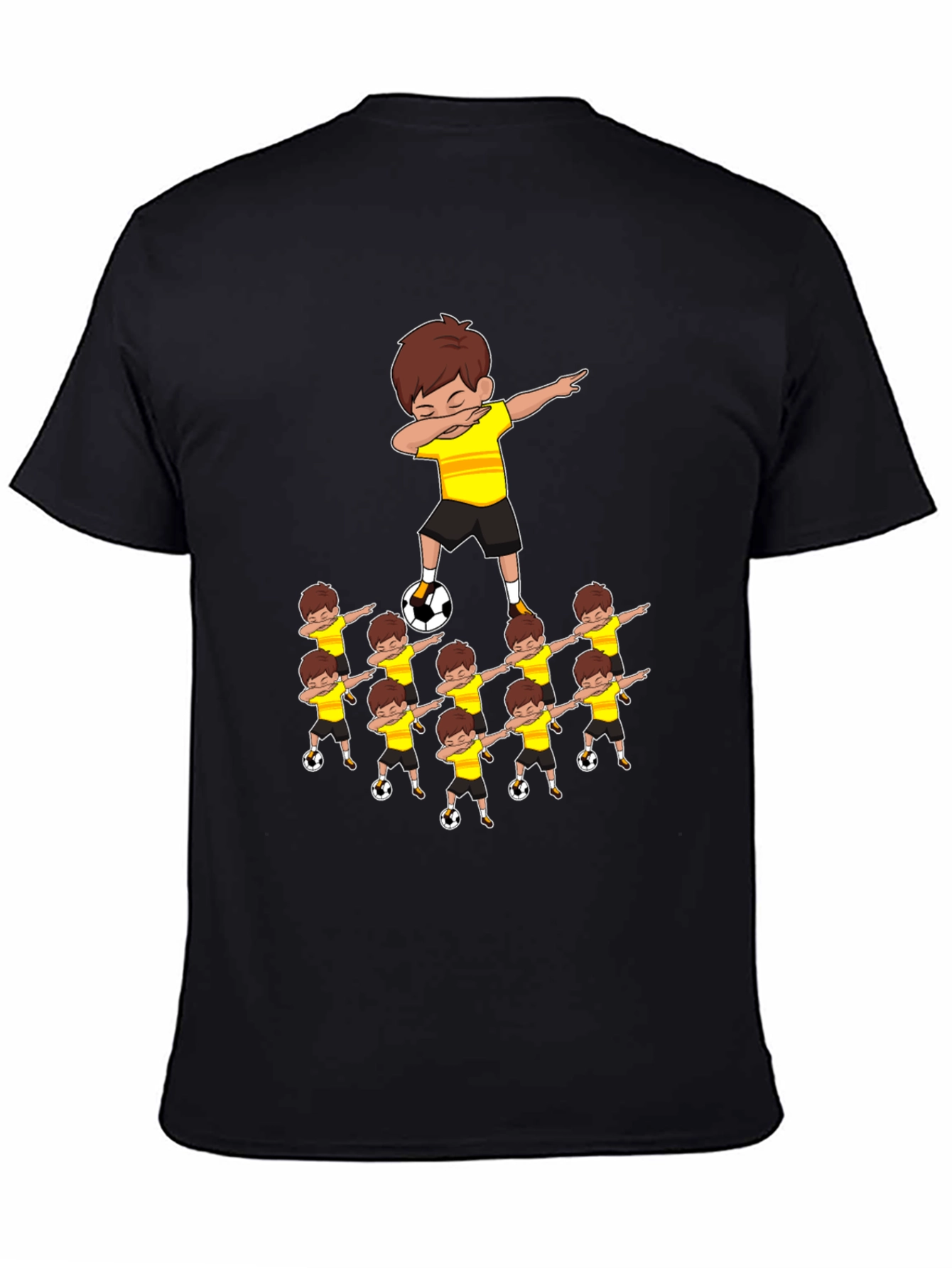 Dabbing Soccer Kids T-Shirt - Black Cotton Tee