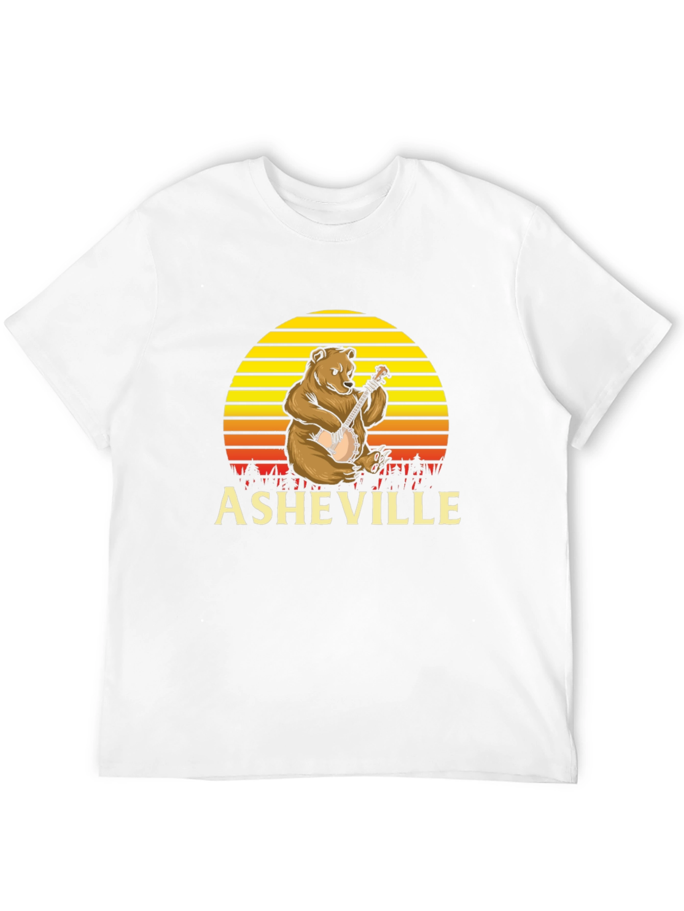 Asheville Bear Banjo Graphic Tee - Black