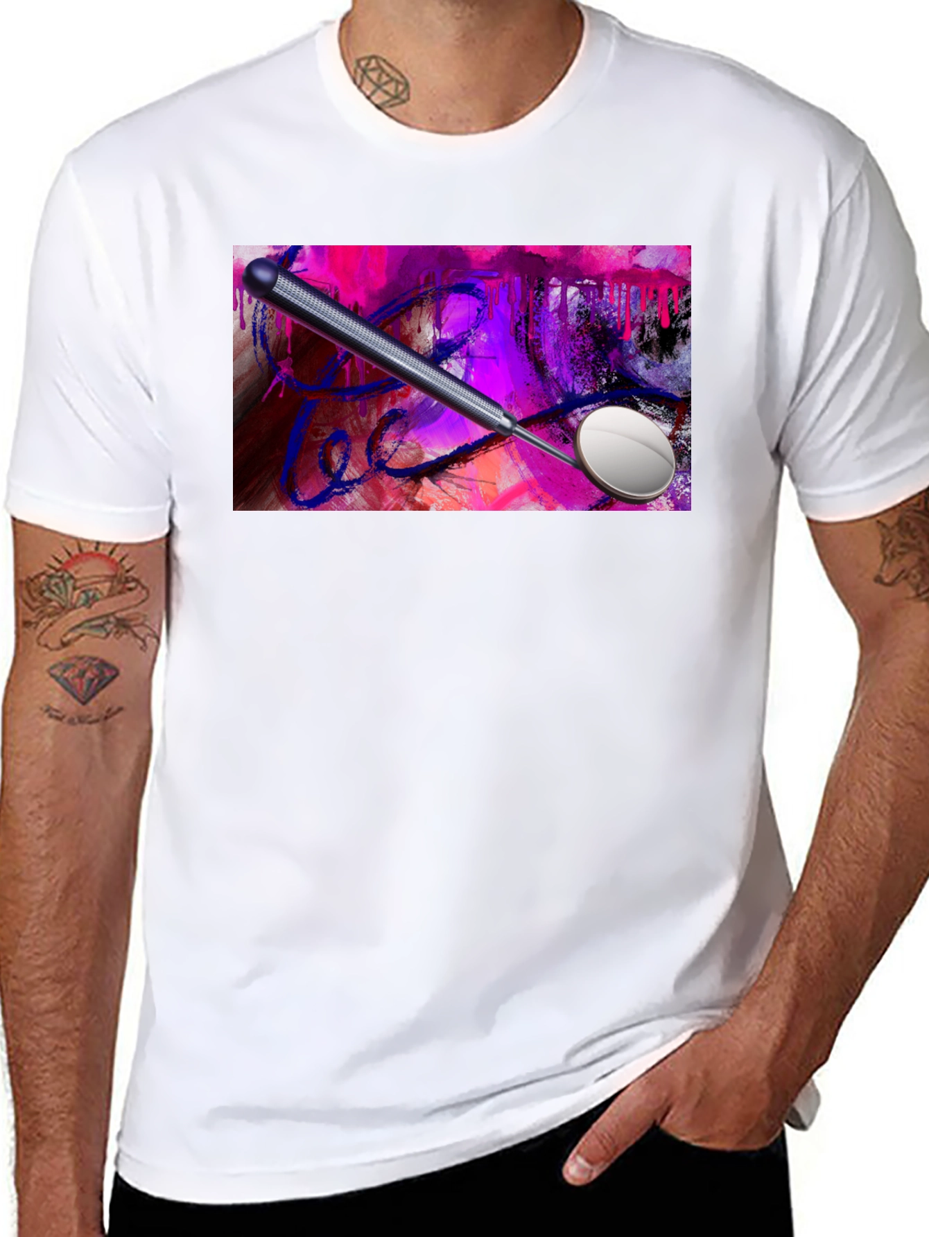 Dentist Mirror Abstract Art T-Shirt