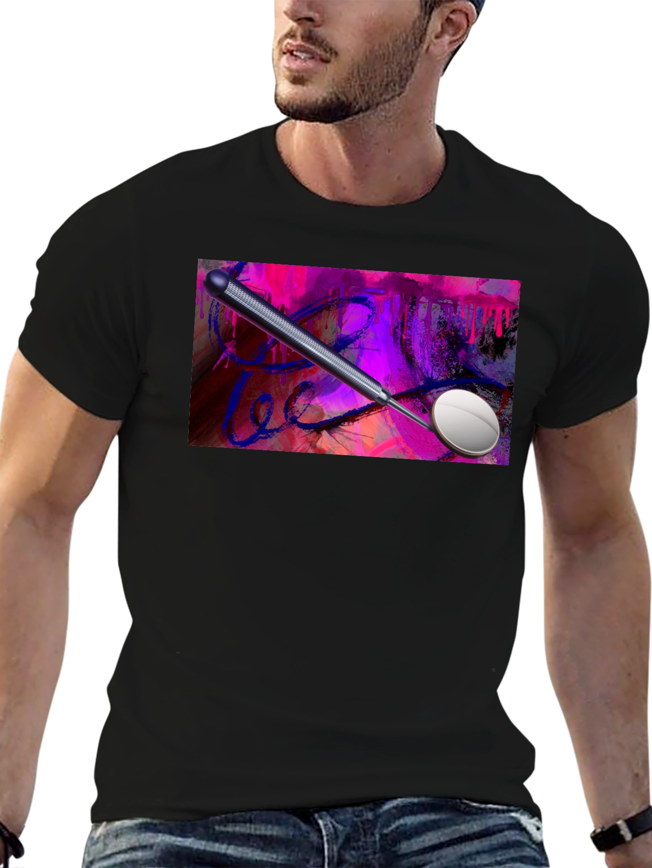 Dentist Mirror Abstract Art T-Shirt
