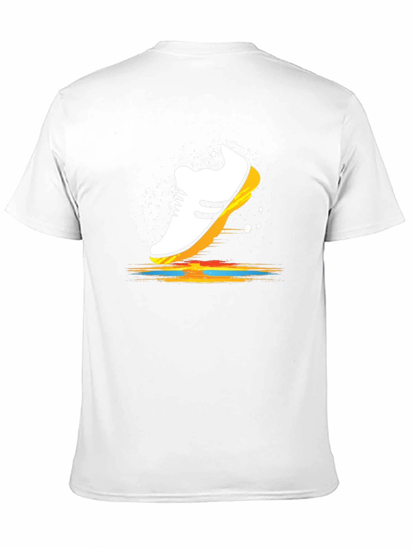 Running Shoe Graphic Tee - Black Cotton