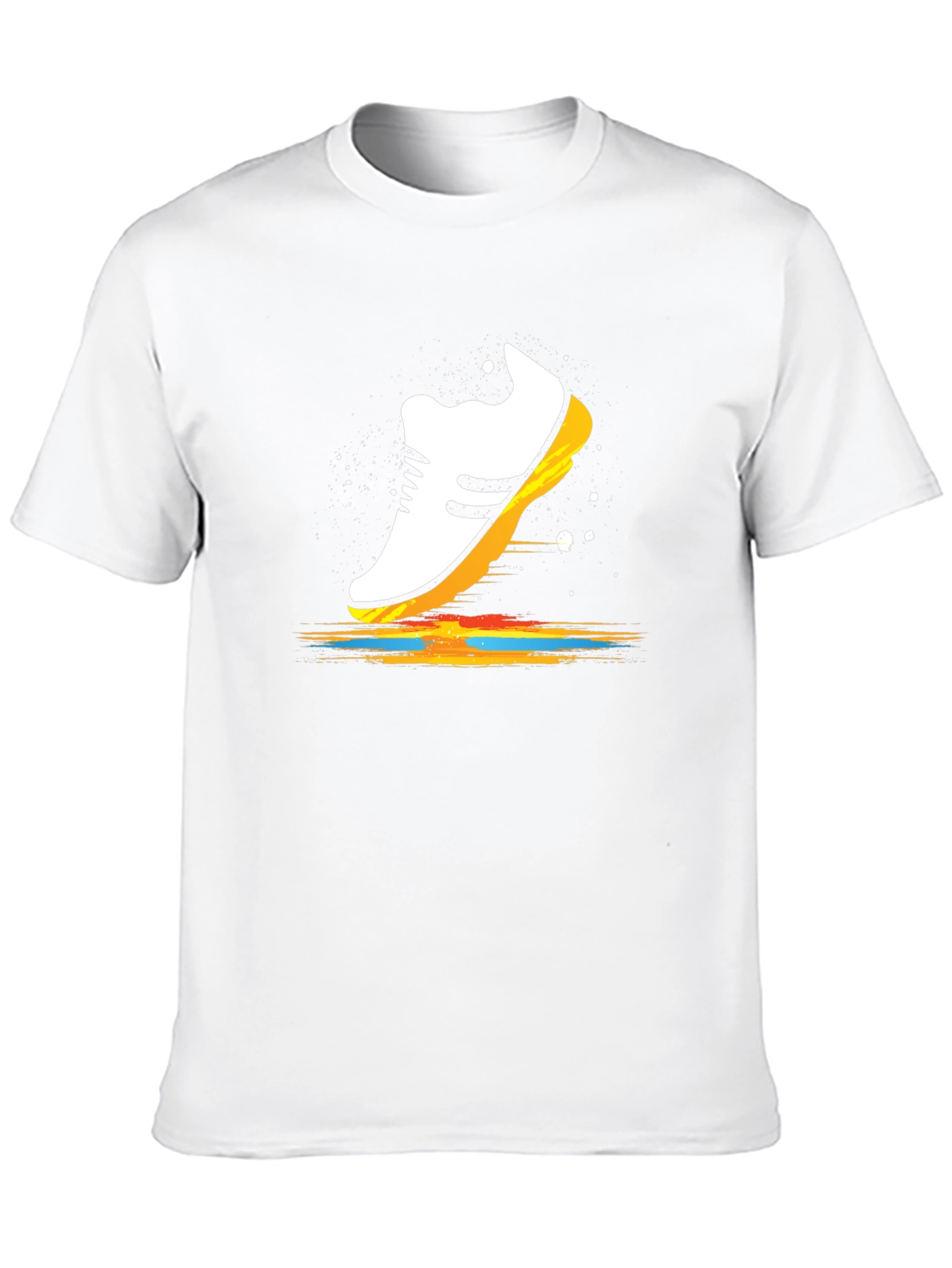 Running Shoe Graphic Tee - Black Cotton
