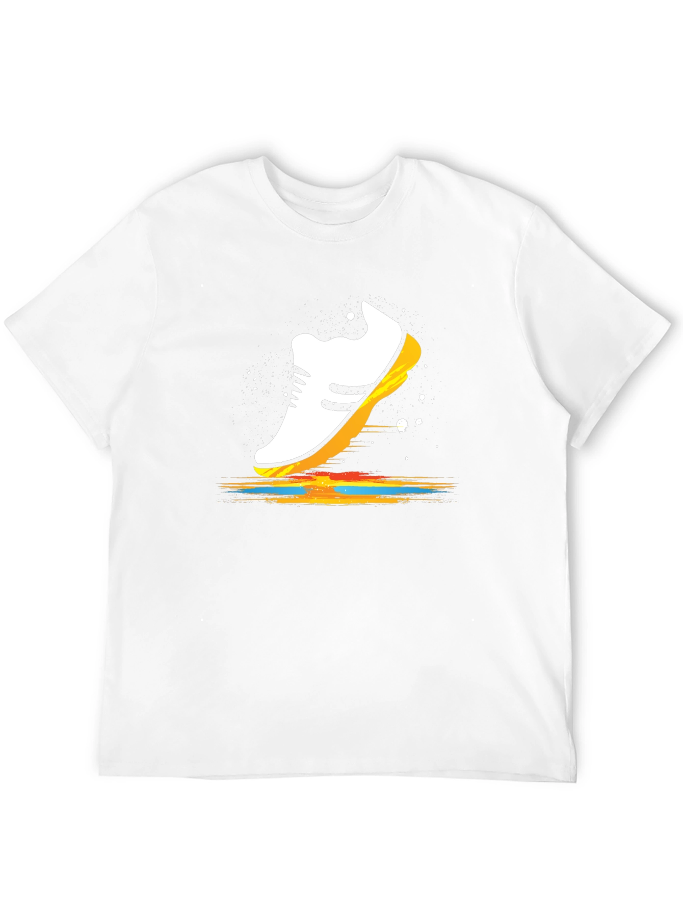Running Shoe Graphic Tee - Black Cotton