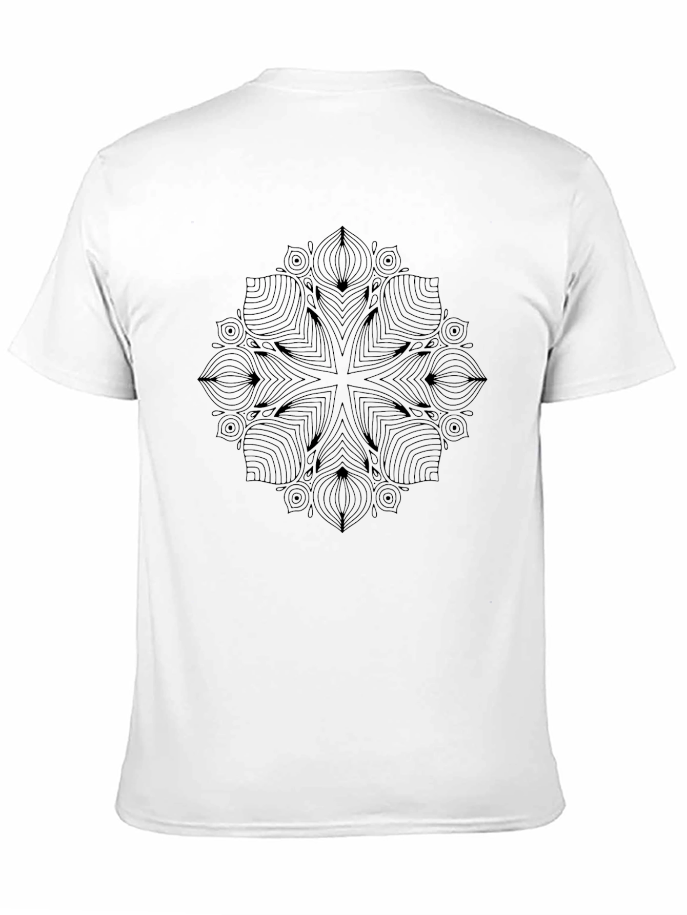 Abstract Mandala Graphic Black T-Shirt