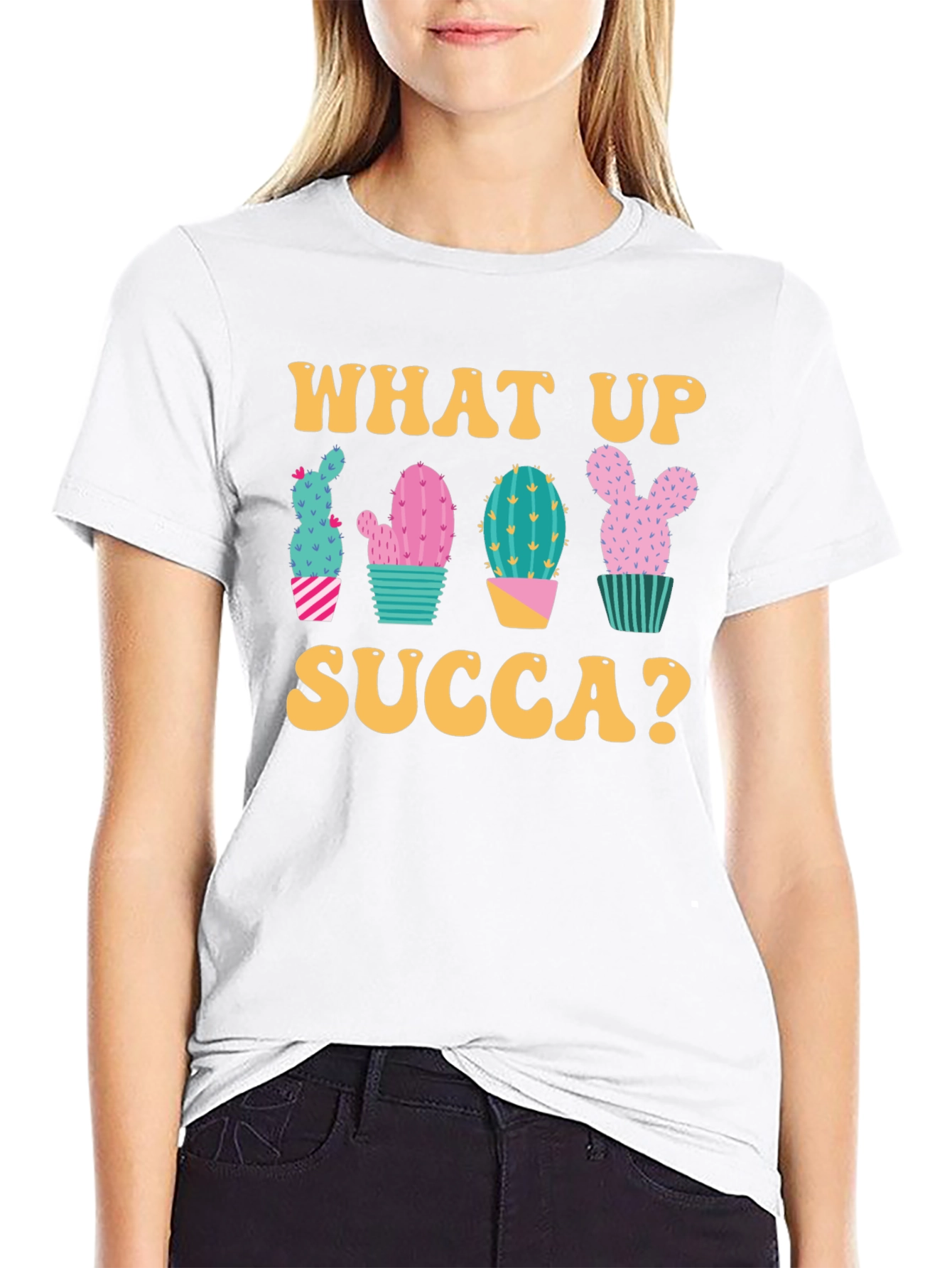 What Up Succa? Cactus Graphic Tee