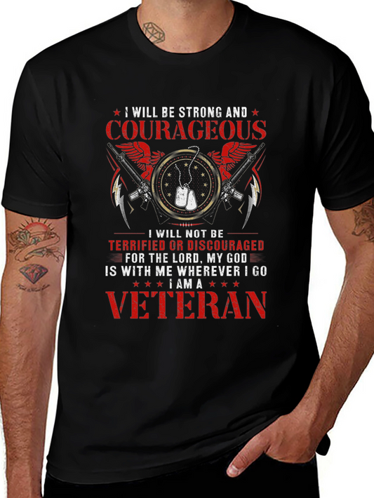 Strong & Courageous Veteran T-Shirt