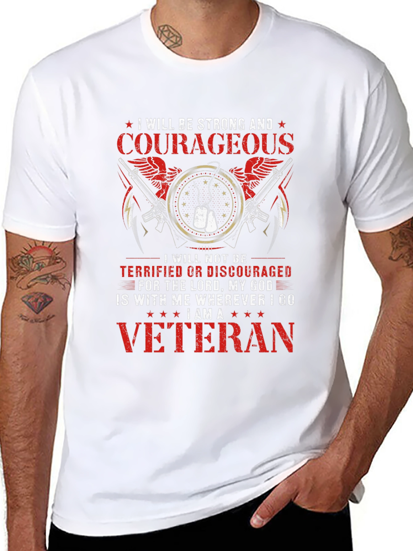Strong & Courageous Veteran T-Shirt