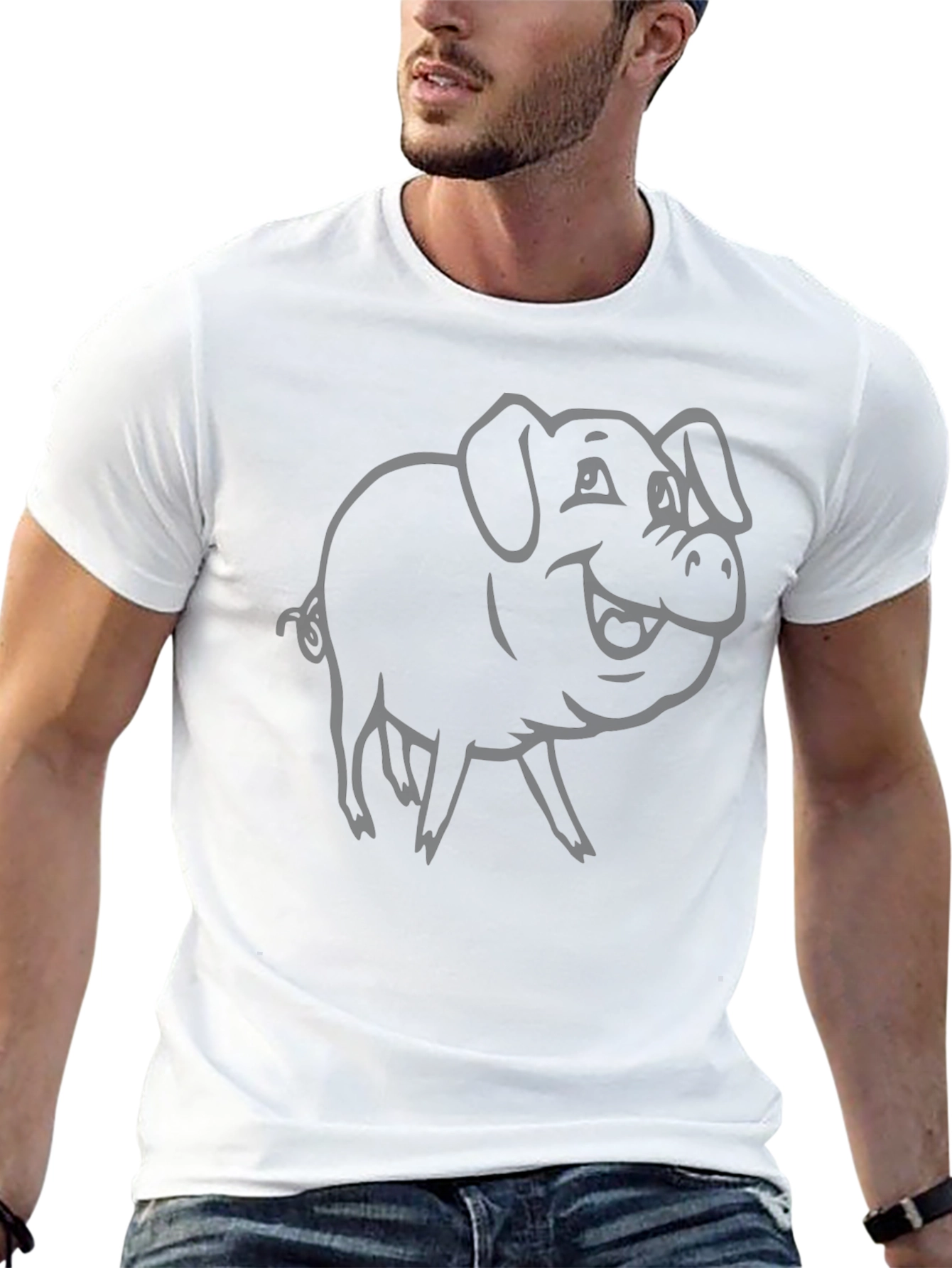 Solid Black Unisex Crew Neck T-Shirt