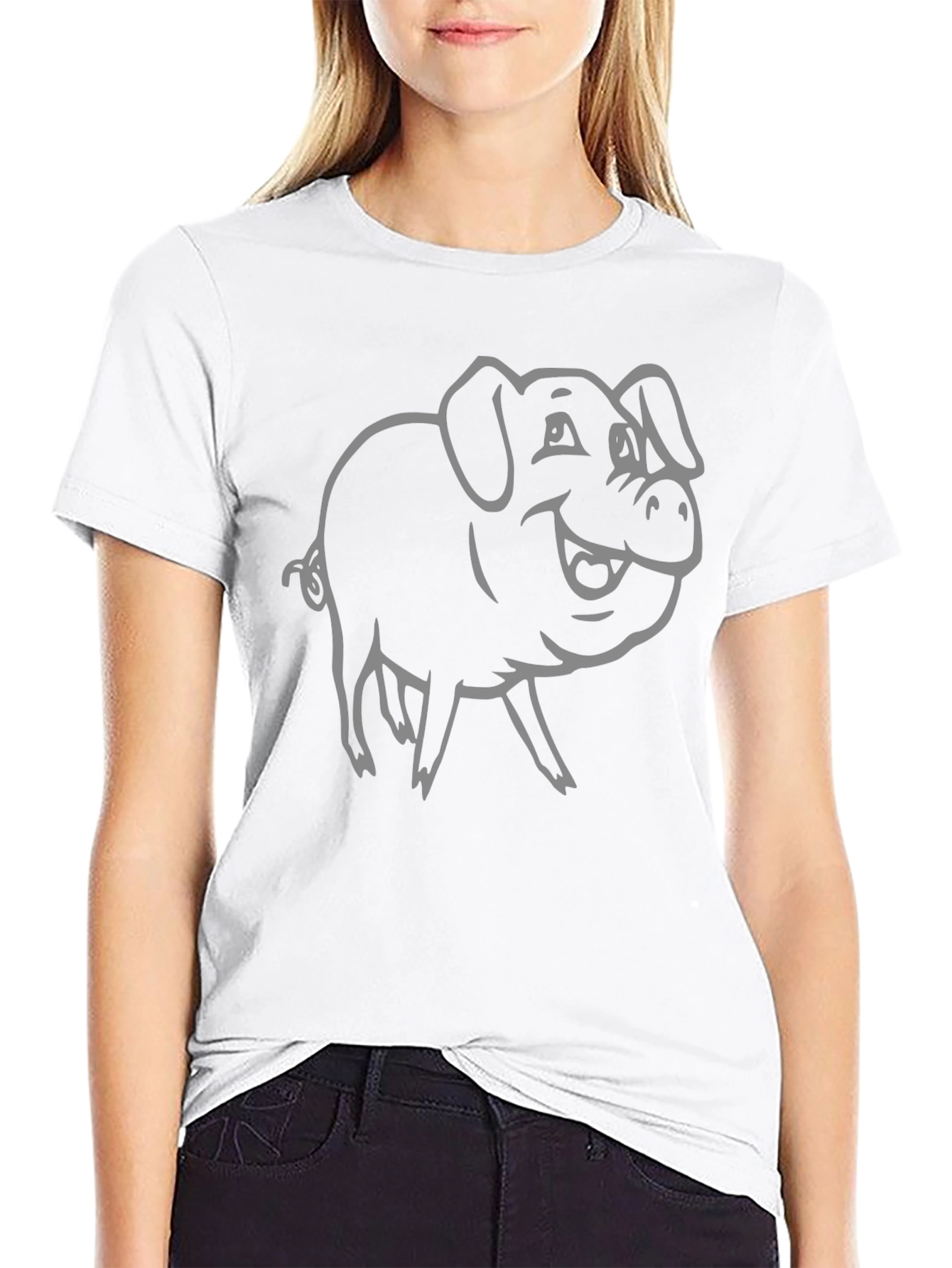 Solid Black Unisex Crew Neck T-Shirt