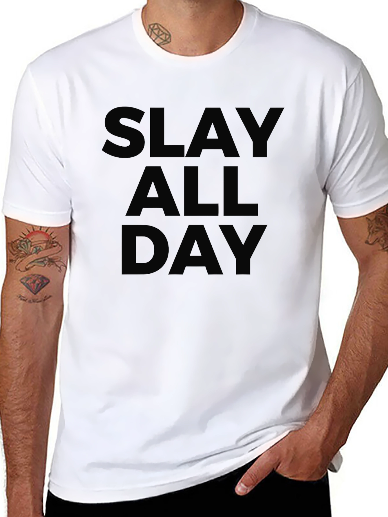 Slay All Day Black Graphic Tee