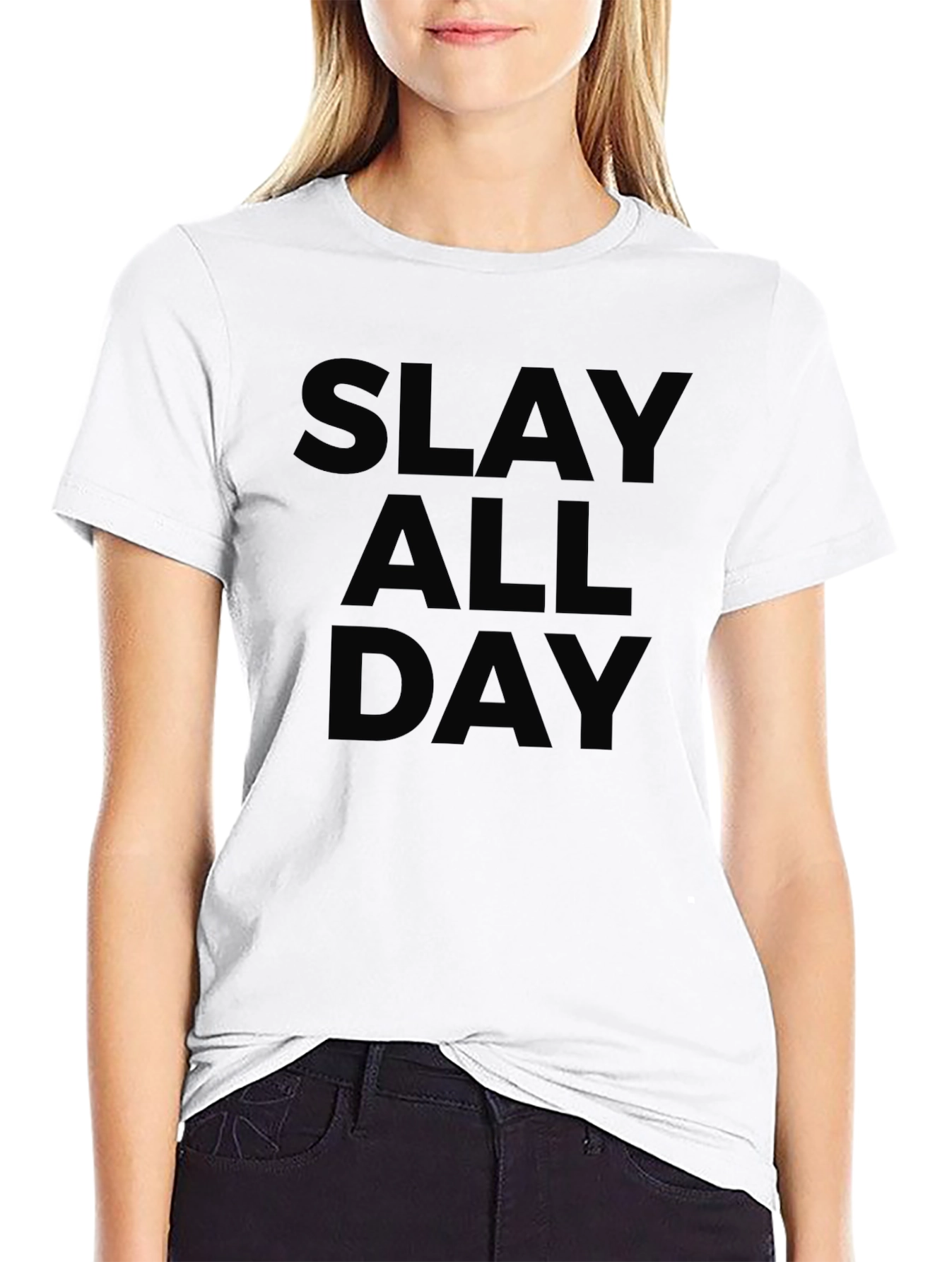 Slay All Day Black Graphic Tee
