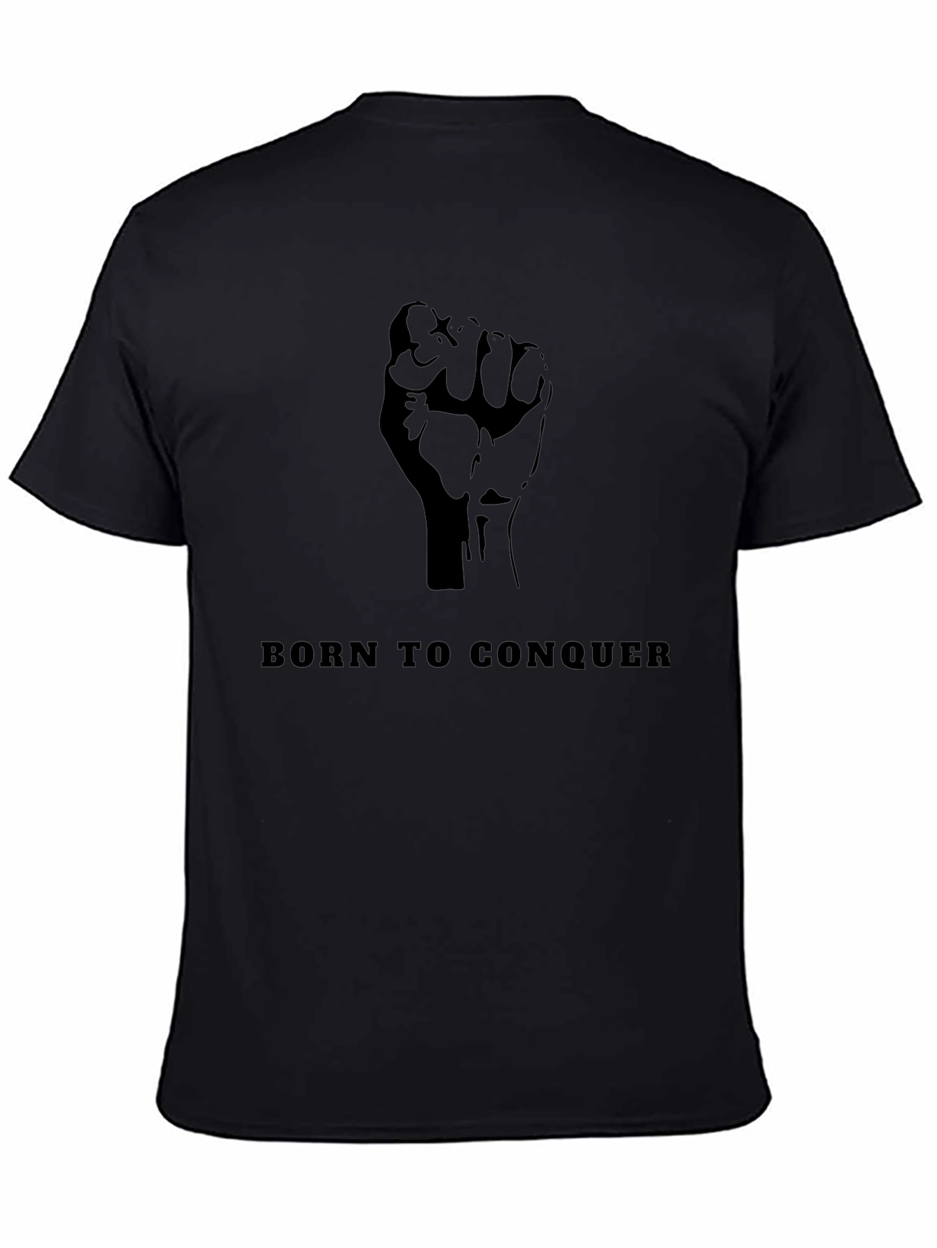Born to Conquer Black Graphic Tee