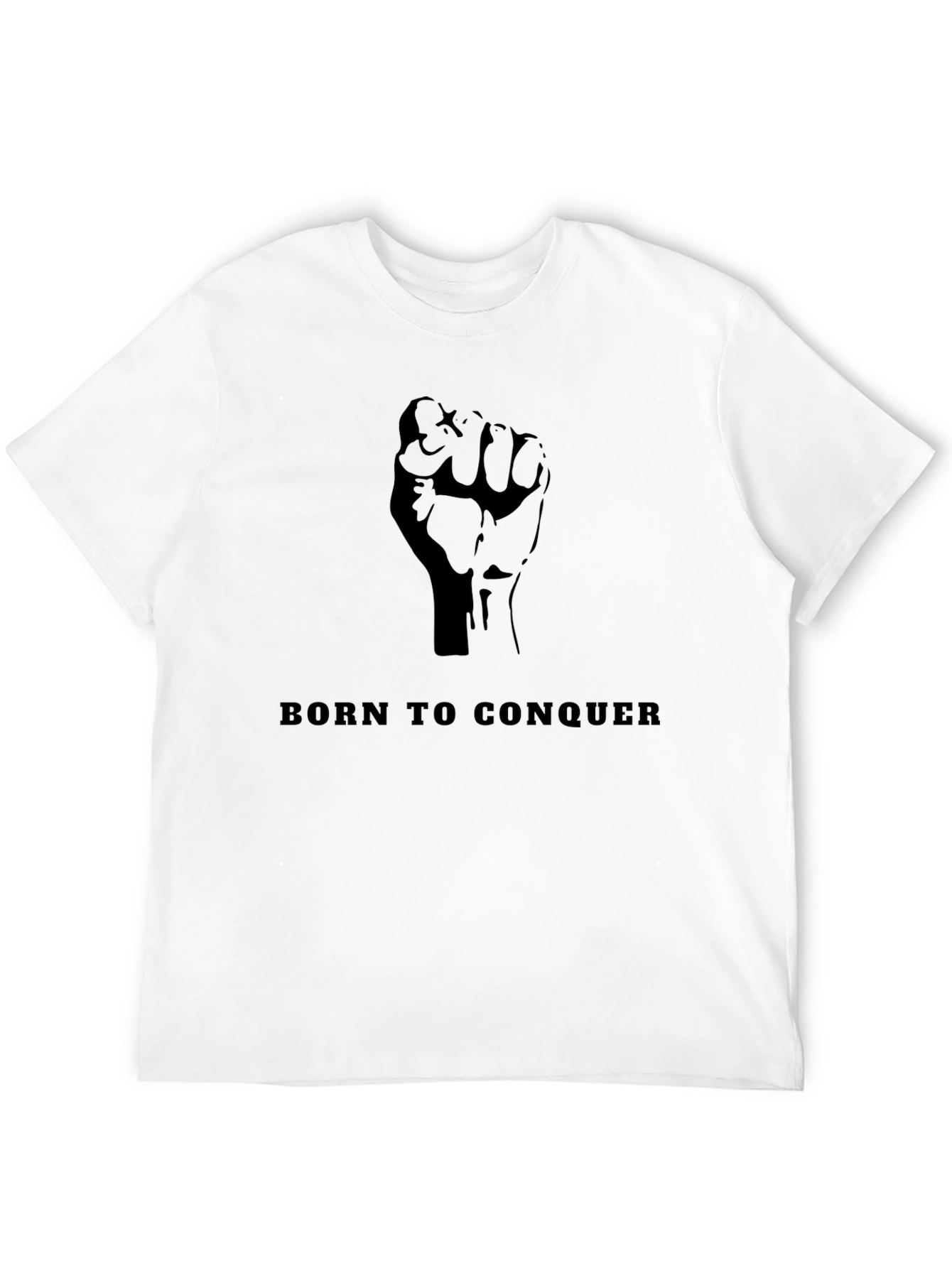 Born to Conquer Black Graphic Tee