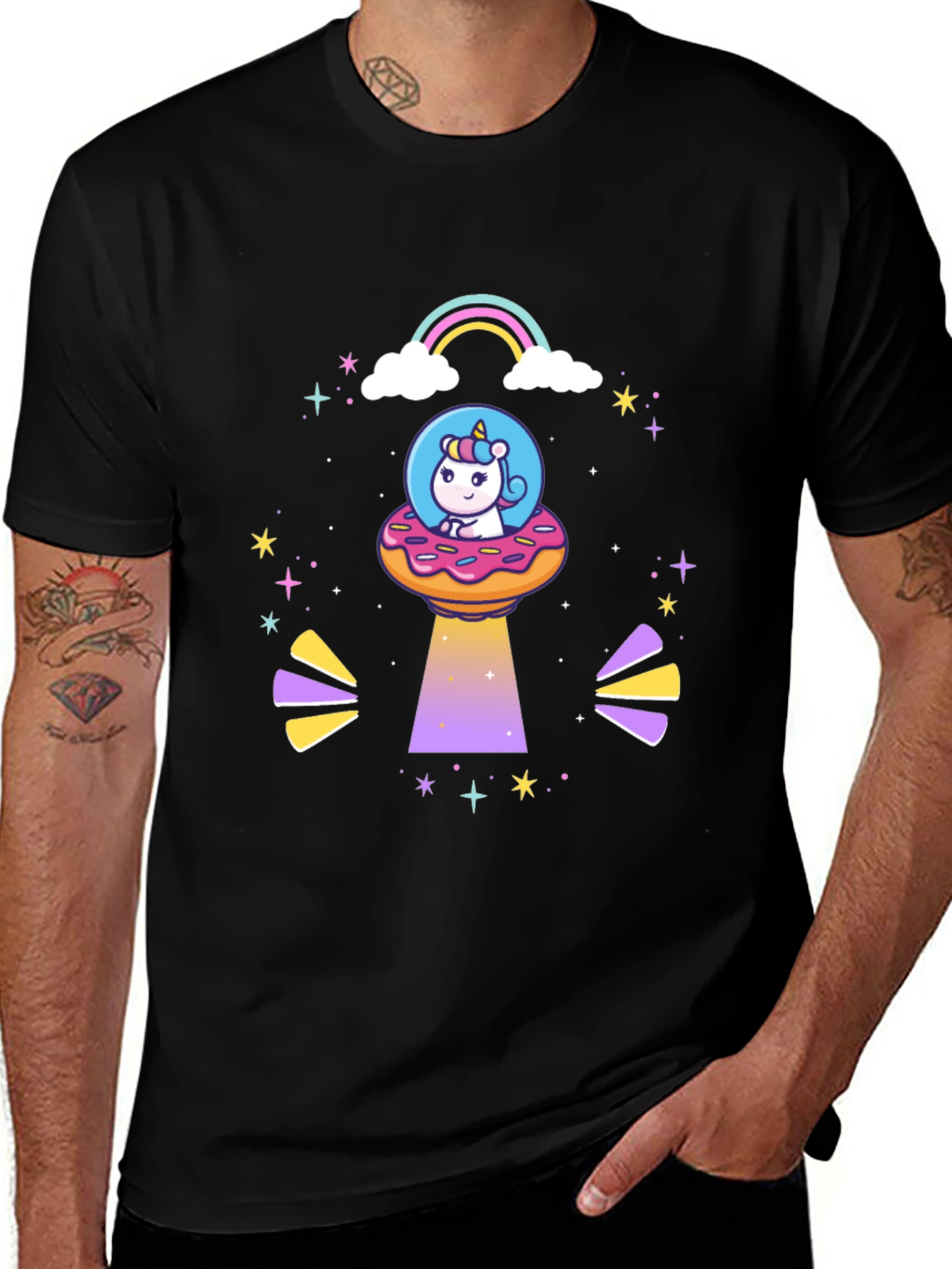 Unicorn Donut UFO T-Shirt