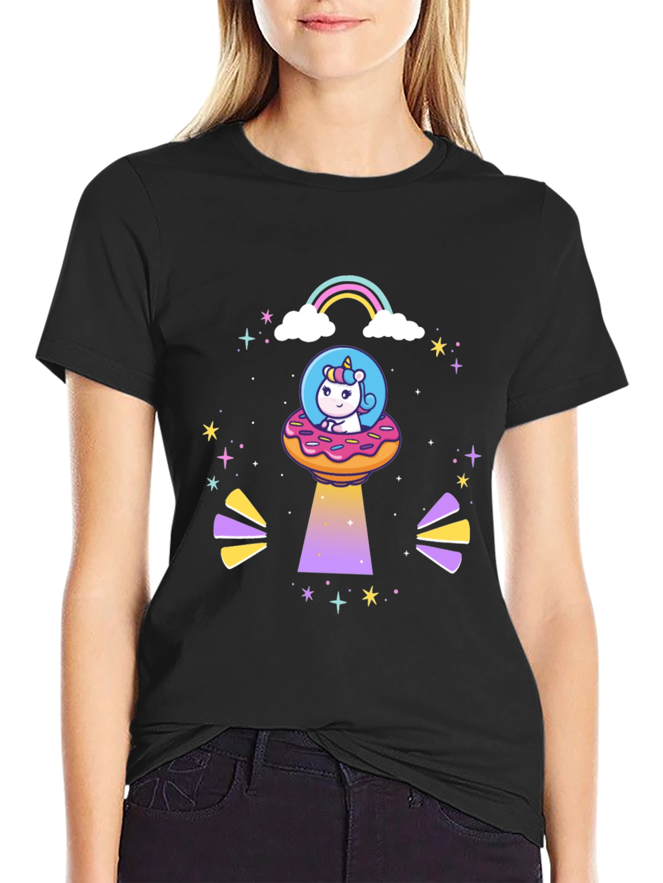 Unicorn Donut UFO T-Shirt