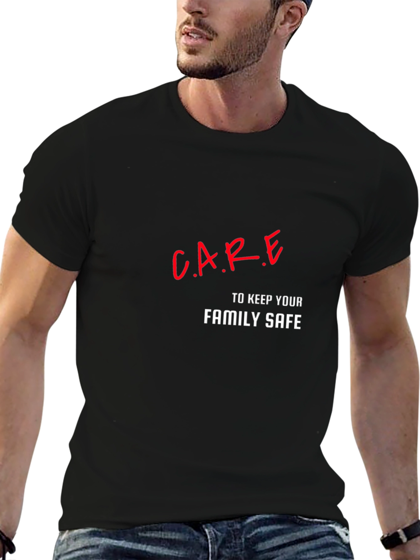 C.A.R.E Family Safe Black T-Shirt