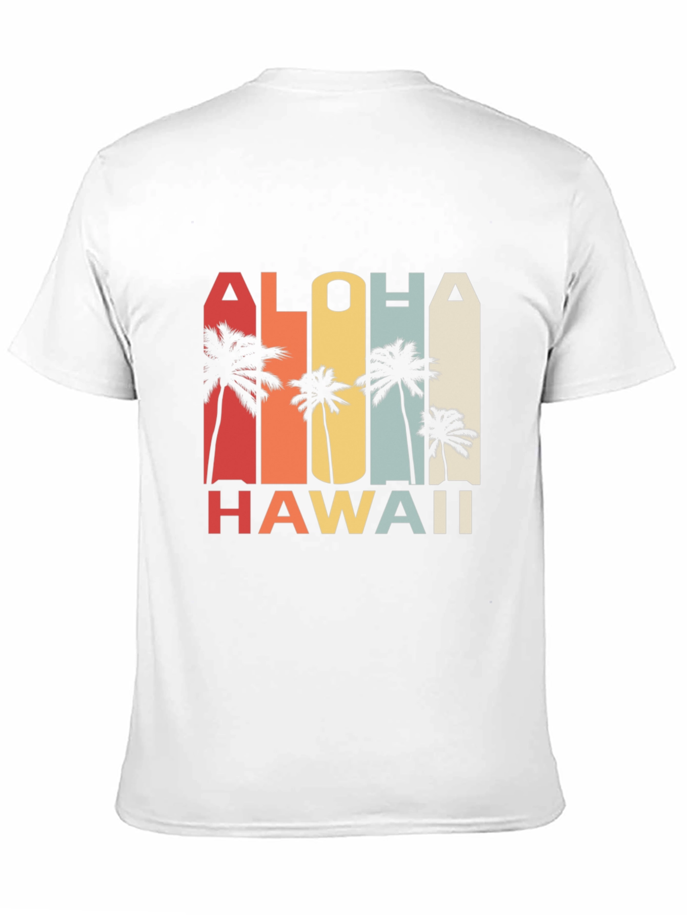 Aloha Hawaii Retro Palm Tree Graphic Tee