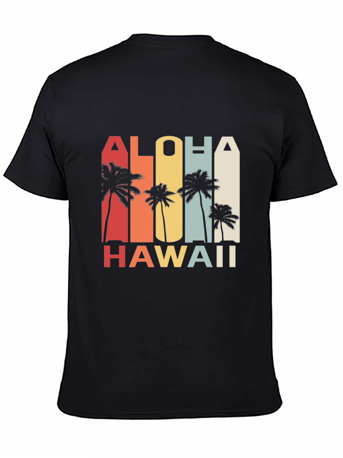 Aloha Hawaii Retro Palm Tree Graphic Tee