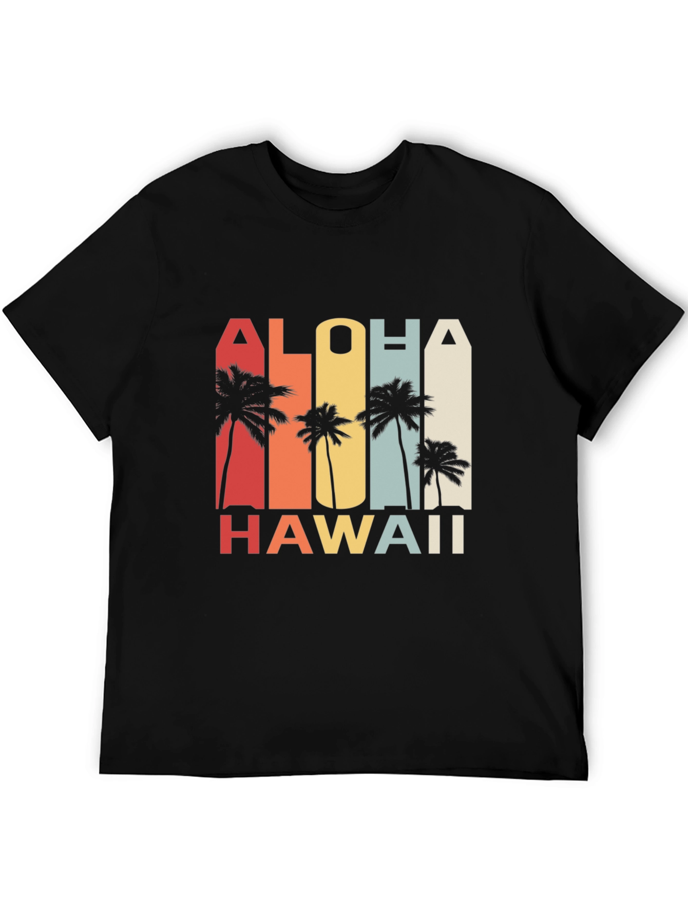 Aloha Hawaii Retro Palm Tree Graphic Tee