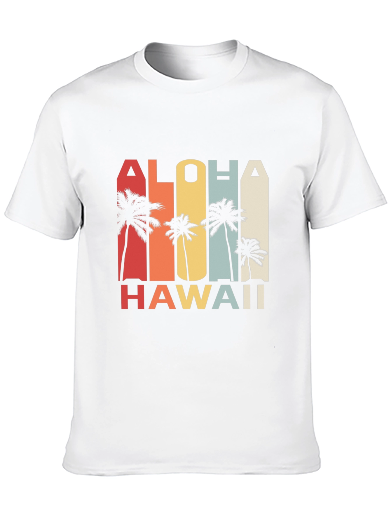 Aloha Hawaii Retro Palm Tree Graphic Tee