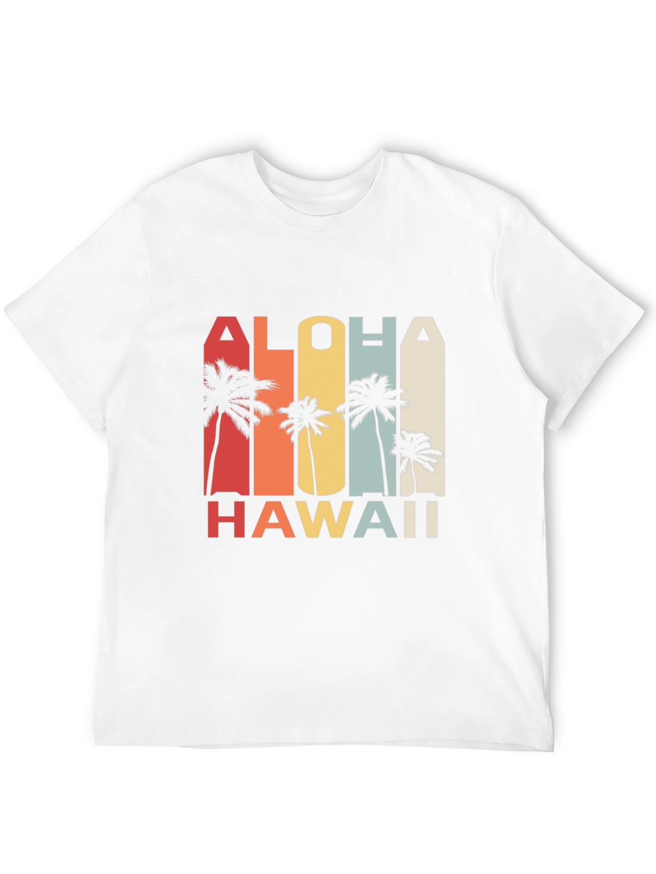 Aloha Hawaii Retro Palm Tree Graphic Tee