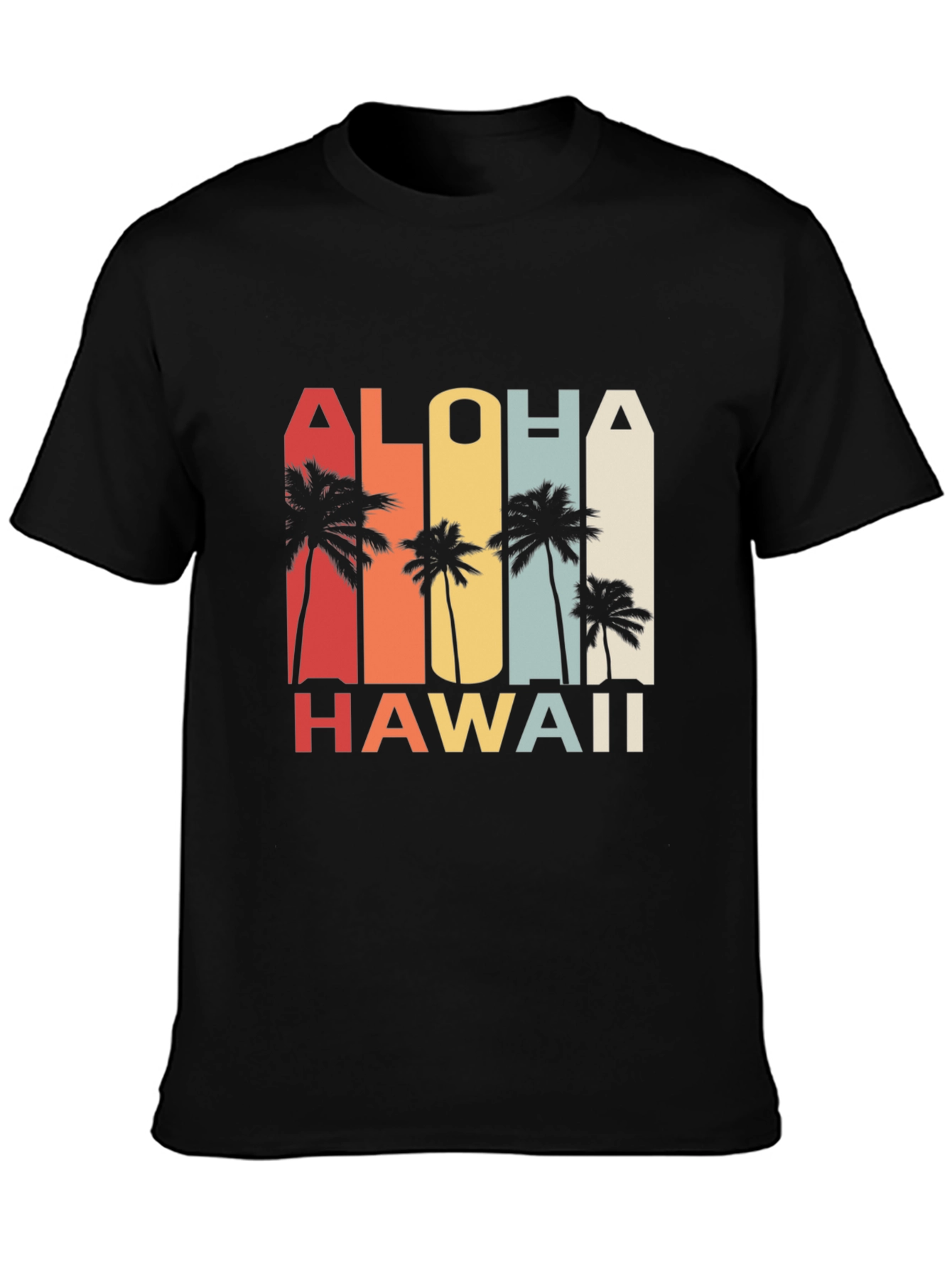 Aloha Hawaii Retro Palm Tree Graphic Tee