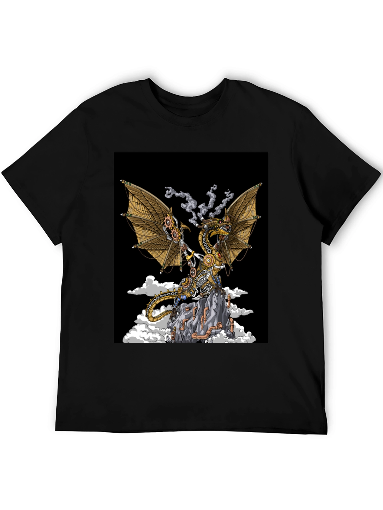 Steampunk Dragon Graphic Tee - Unique Fantasy Design
