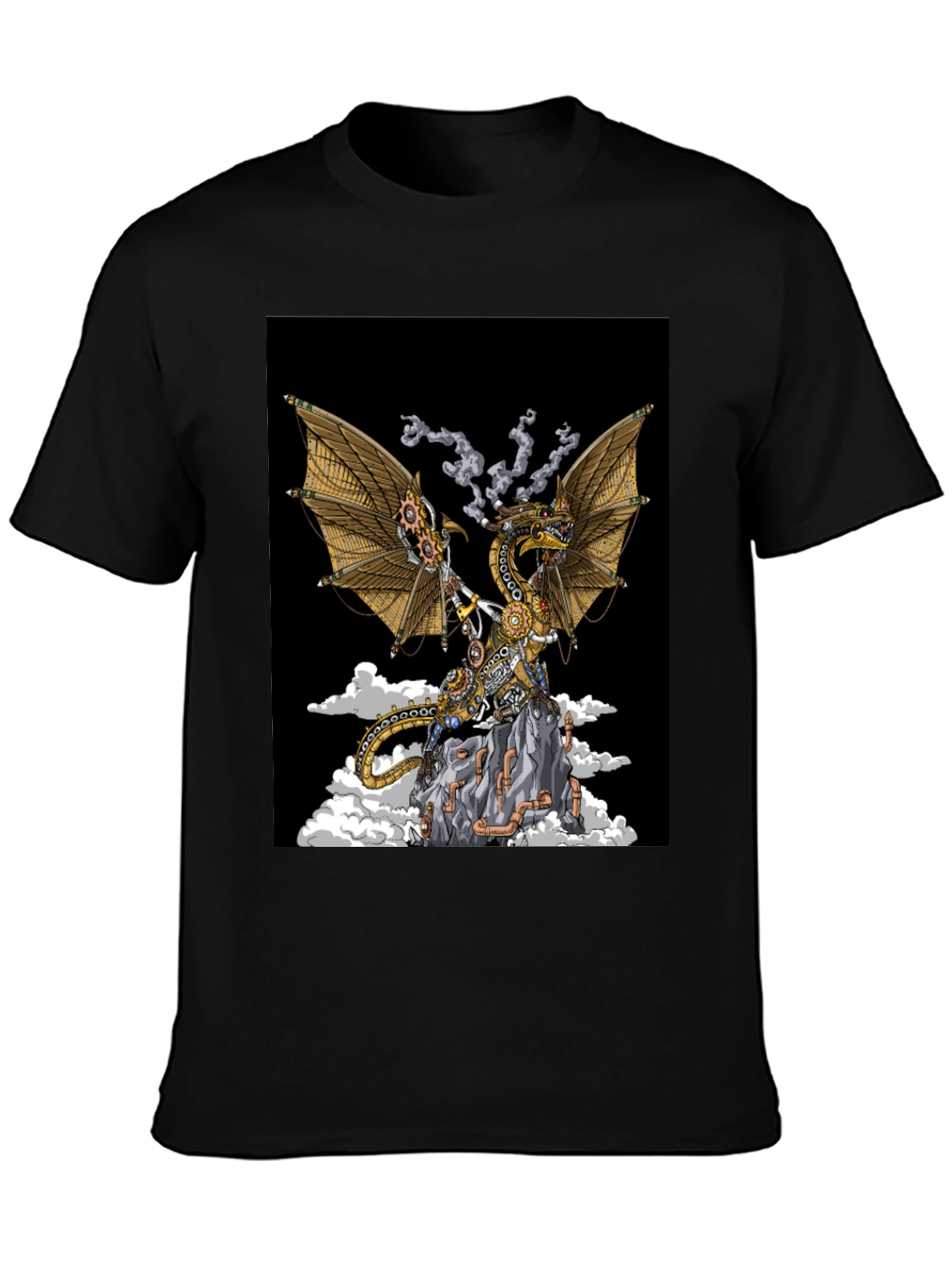 Steampunk Dragon Graphic Tee - Unique Fantasy Design