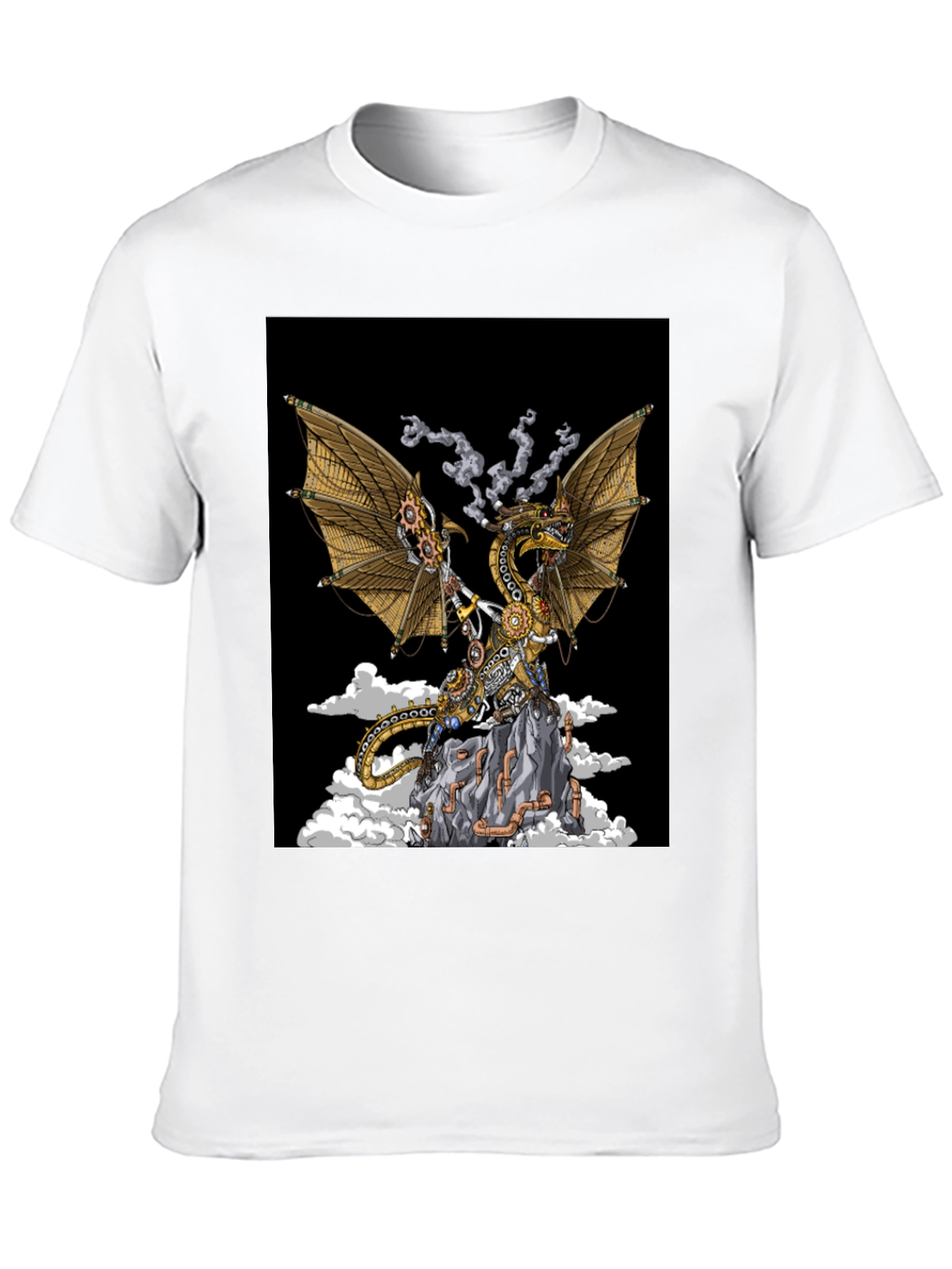 Steampunk Dragon Graphic Tee - Unique Fantasy Design