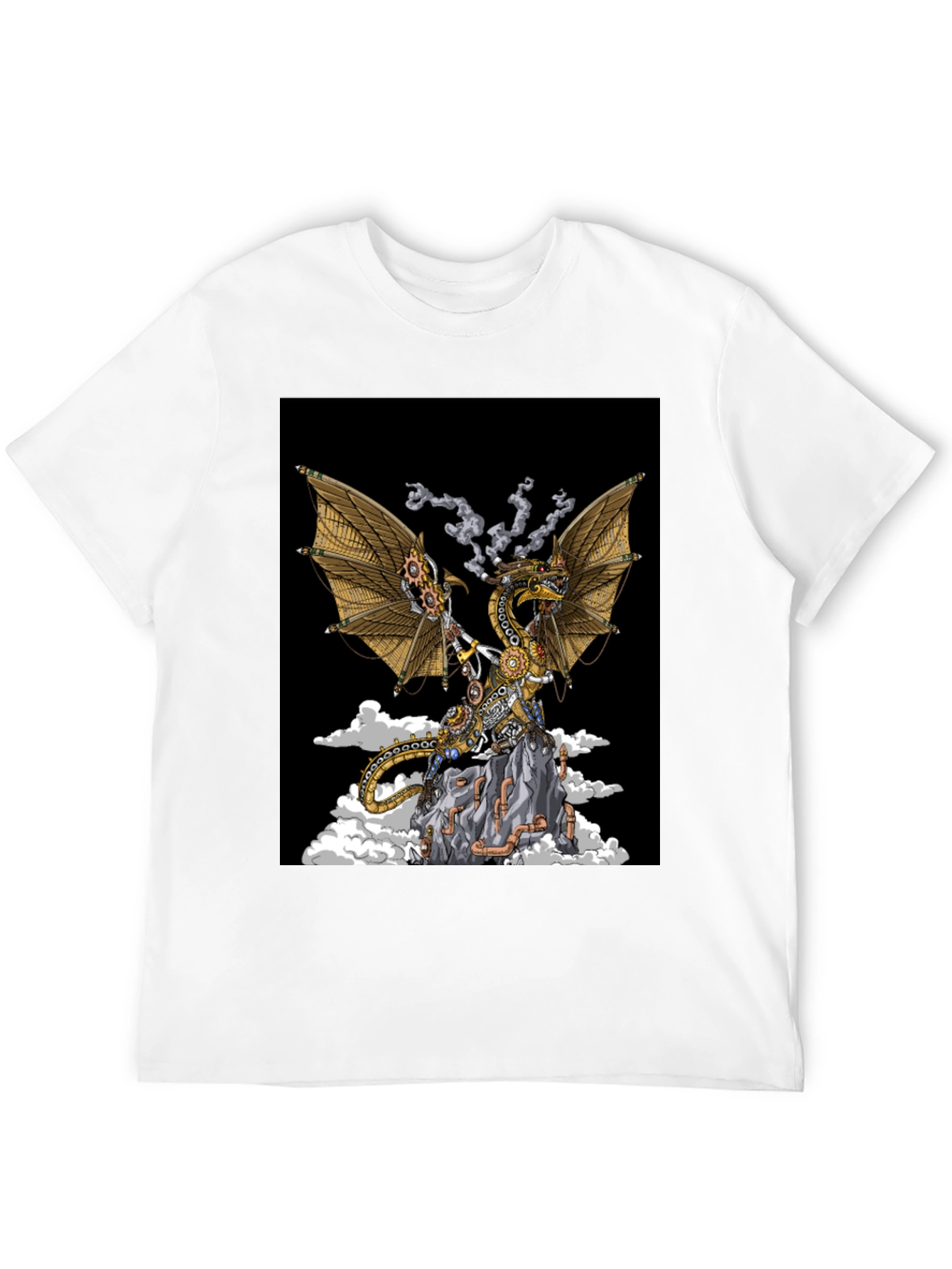 Steampunk Dragon Graphic Tee - Unique Fantasy Design