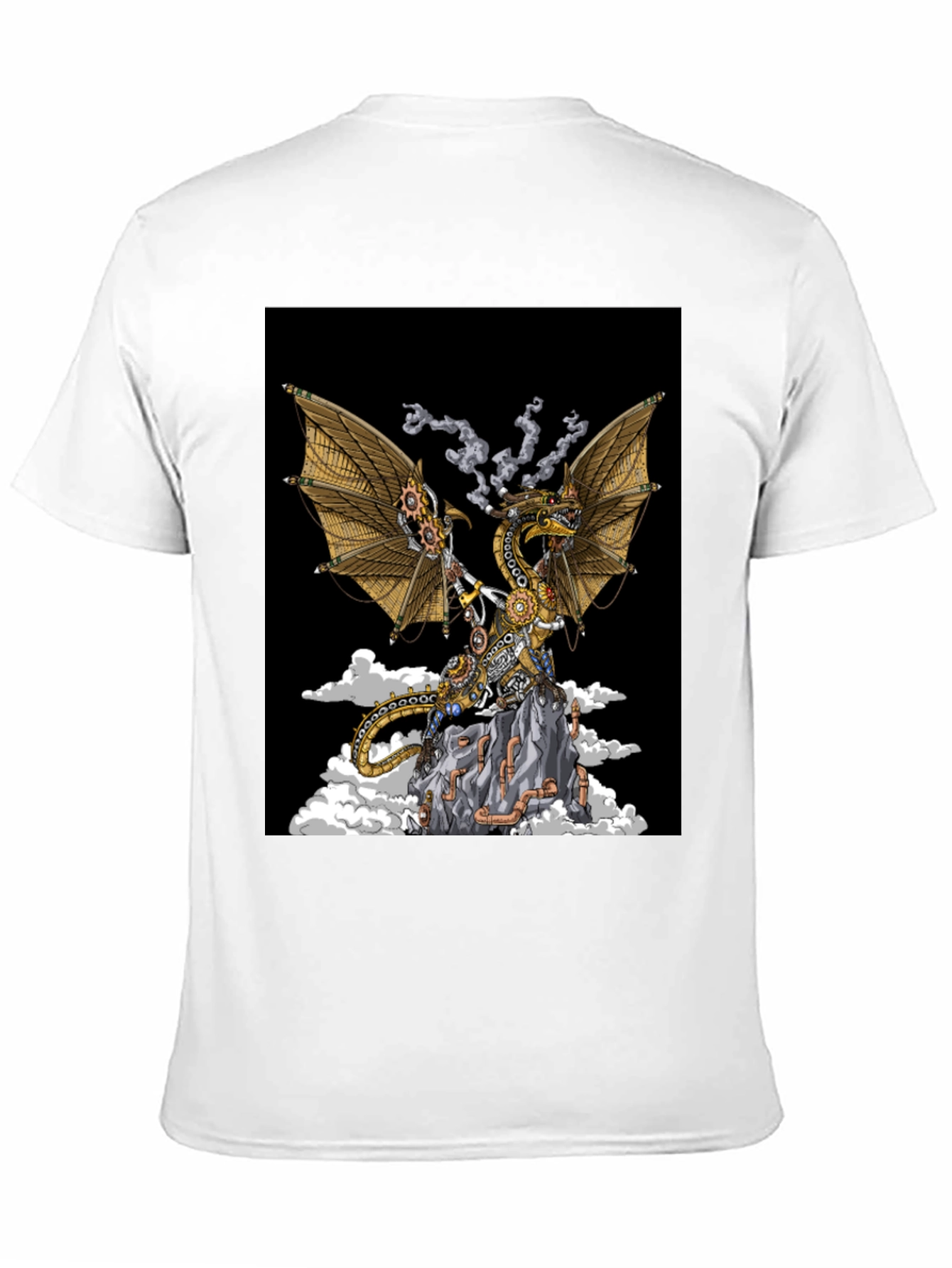 Steampunk Dragon Graphic Tee - Unique Fantasy Design
