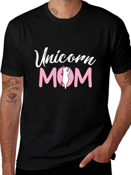 Unicorn Mom Graphic Tee - Black