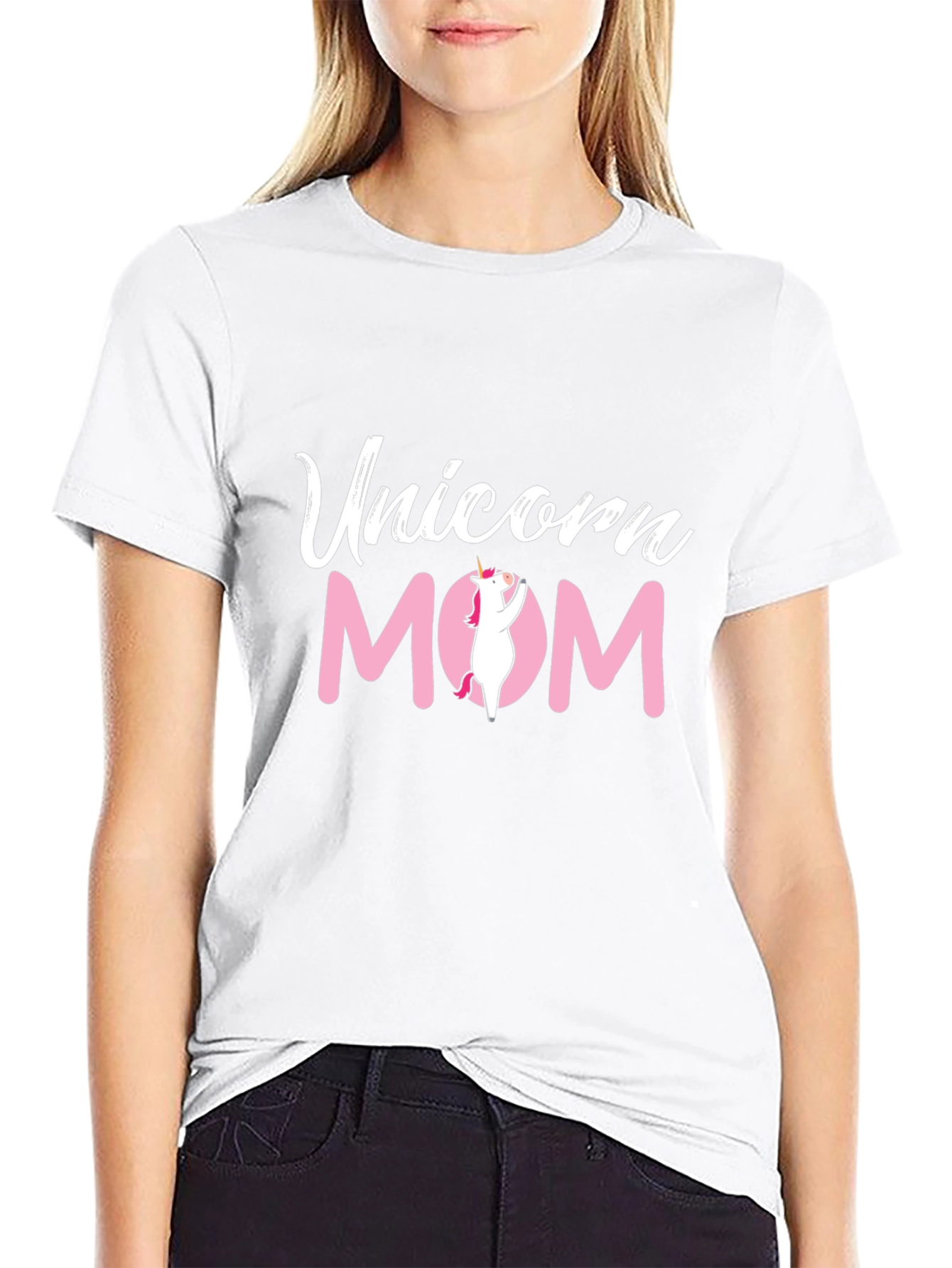 Unicorn Mom Graphic Tee - Black