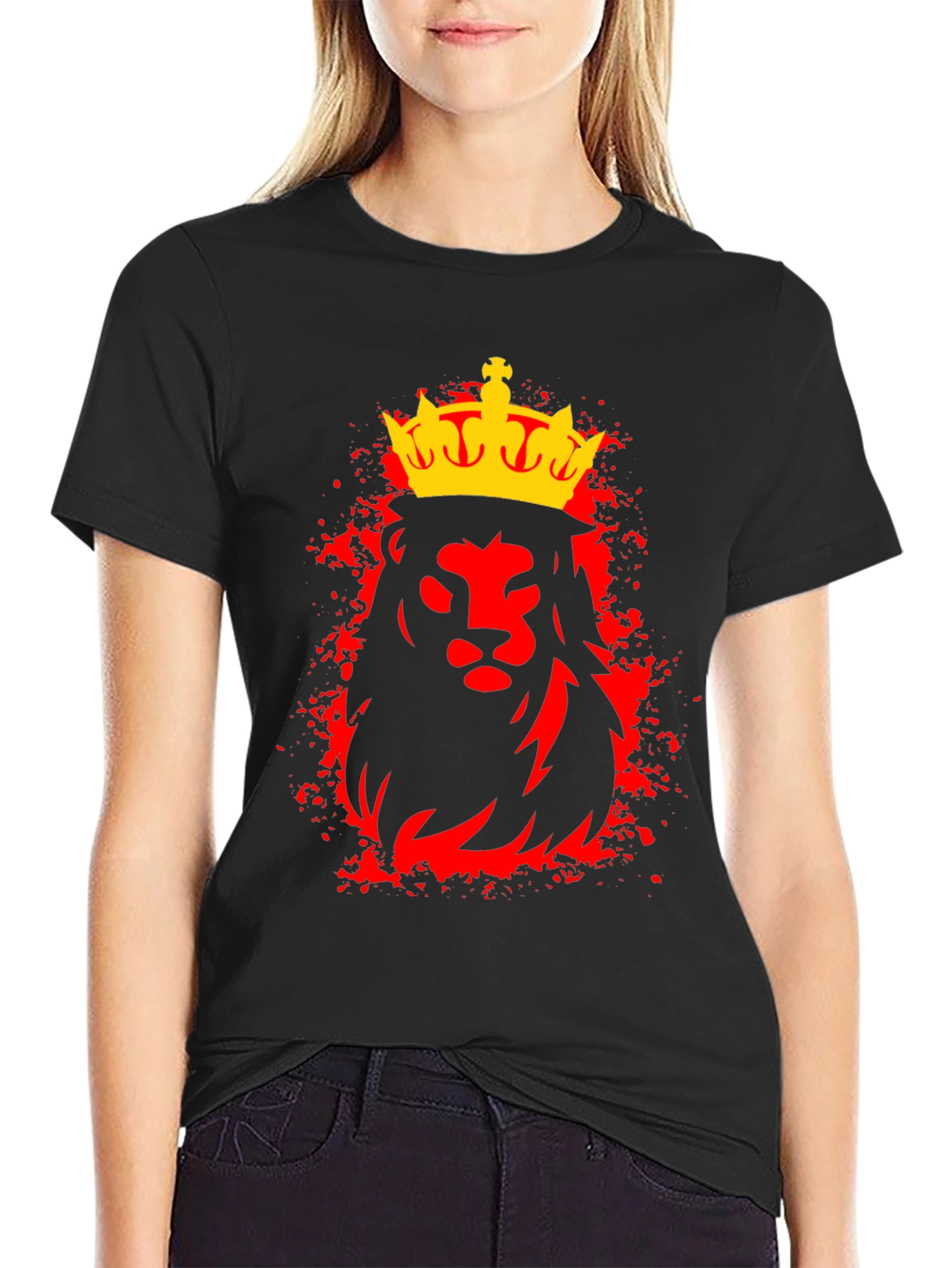 Royal Lion Graphic Print T-Shirt