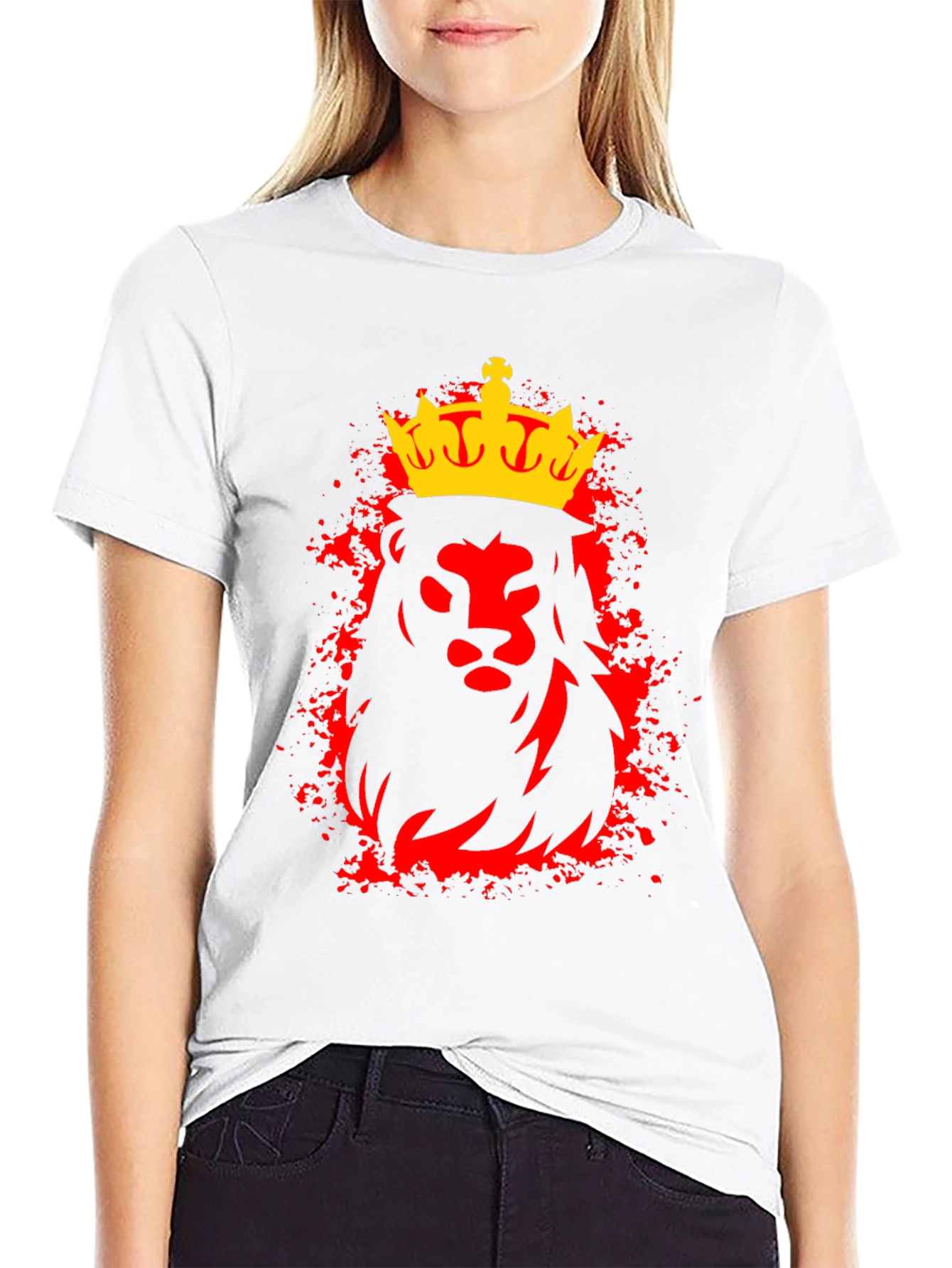 Royal Lion Graphic Print T-Shirt