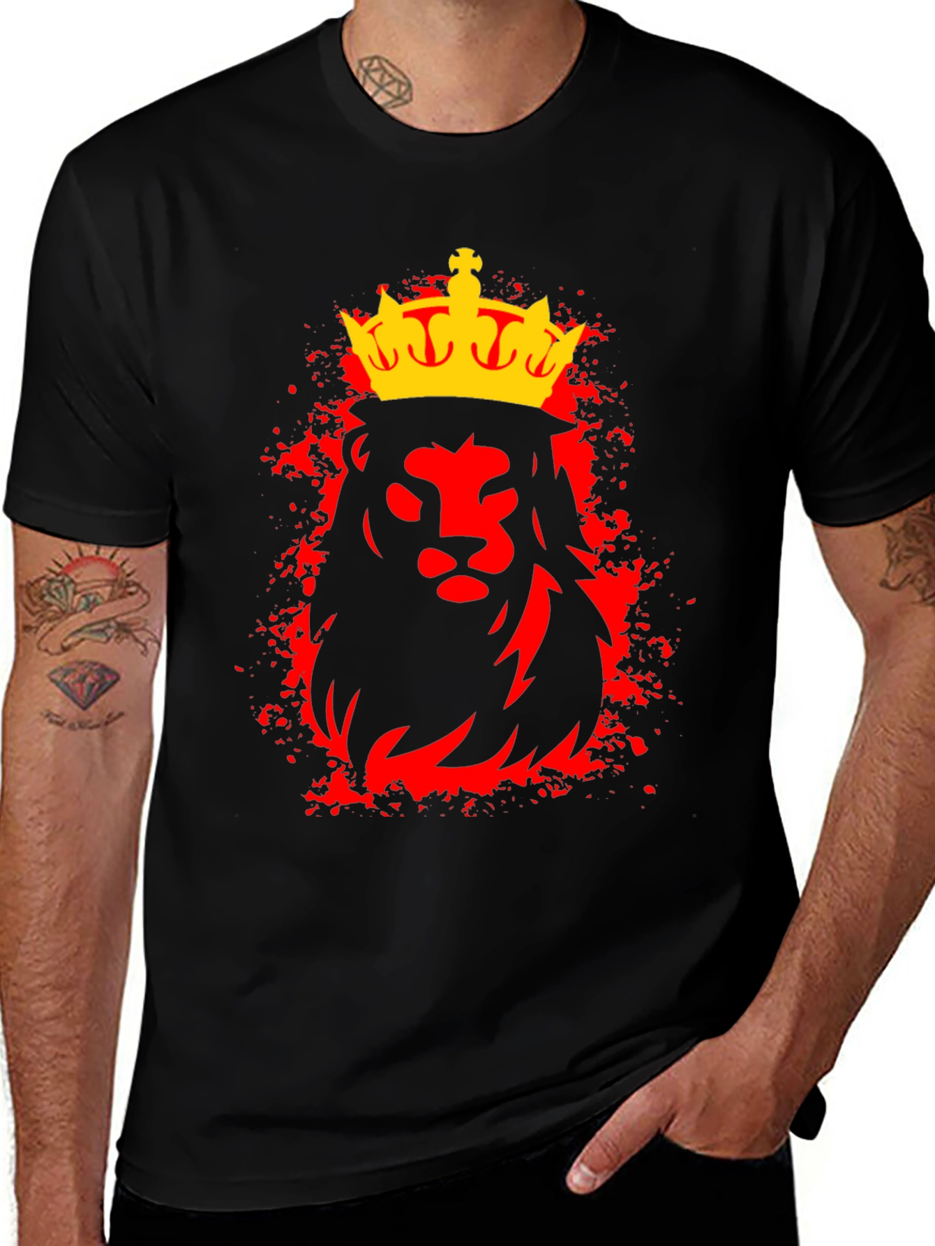 Royal Lion Graphic Print T-Shirt