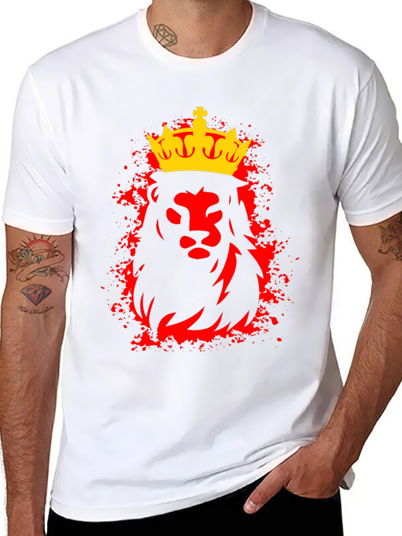 Royal Lion Graphic Print T-Shirt