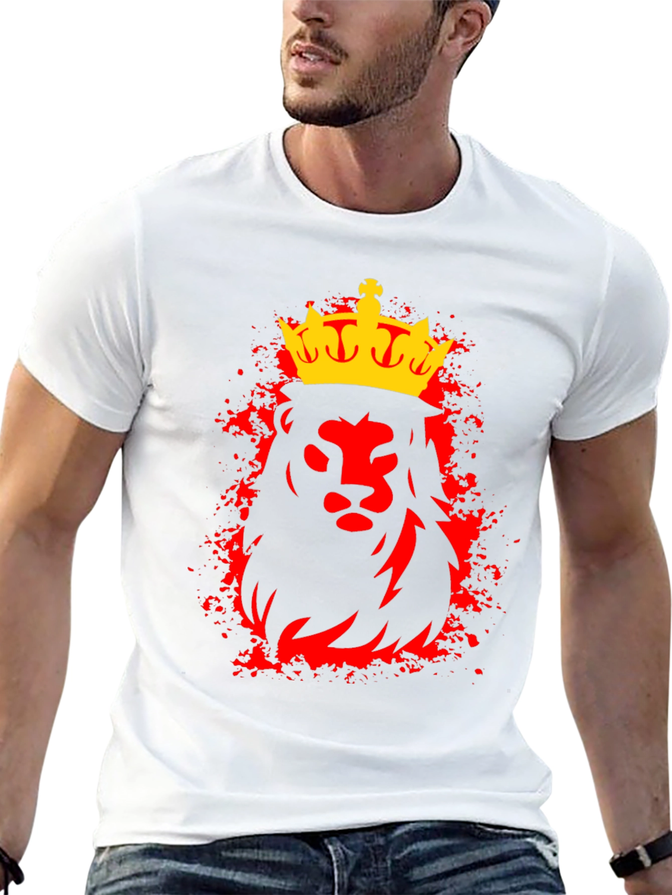 Royal Lion Graphic Print T-Shirt