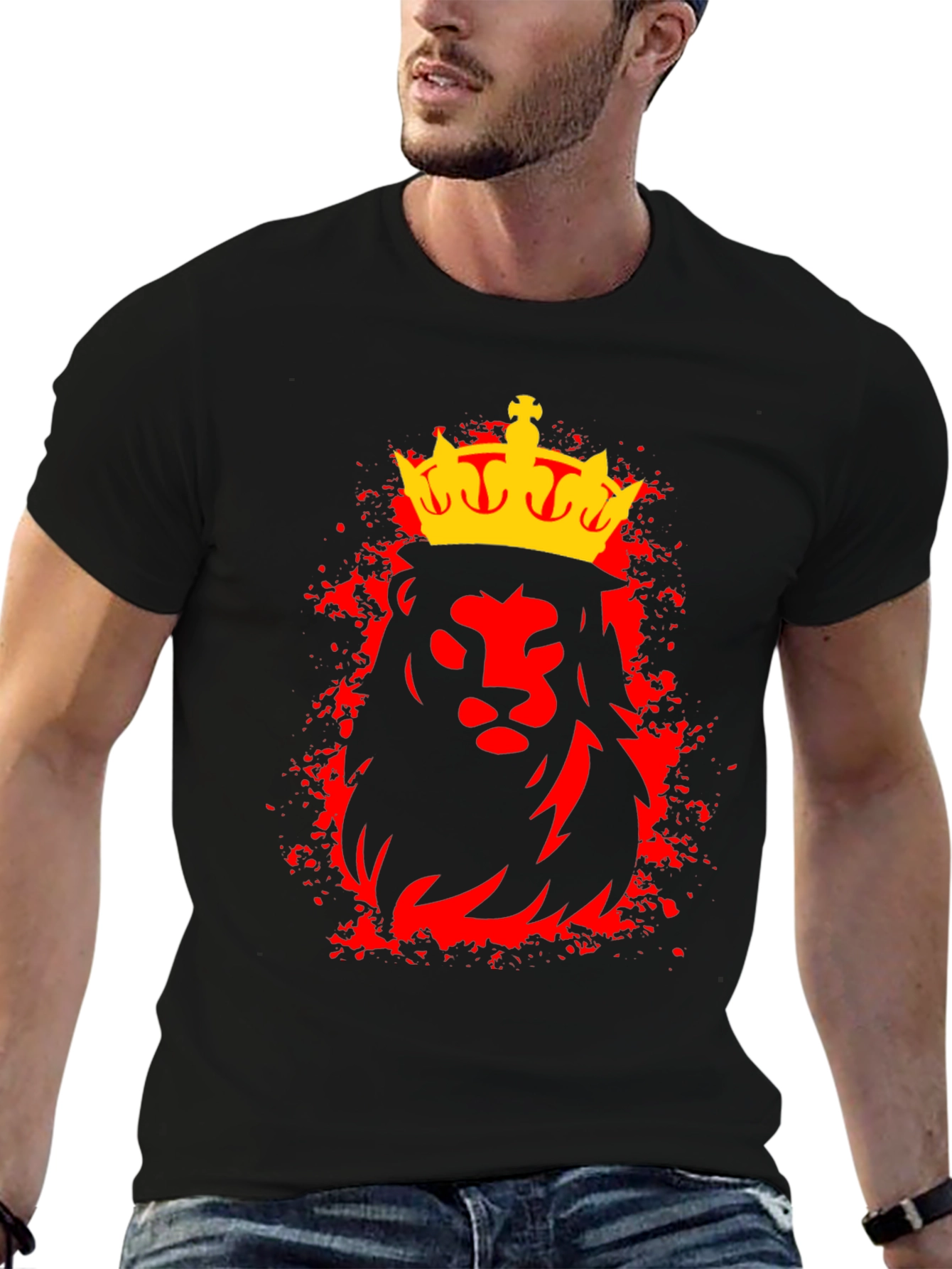 Royal Lion Graphic Print T-Shirt