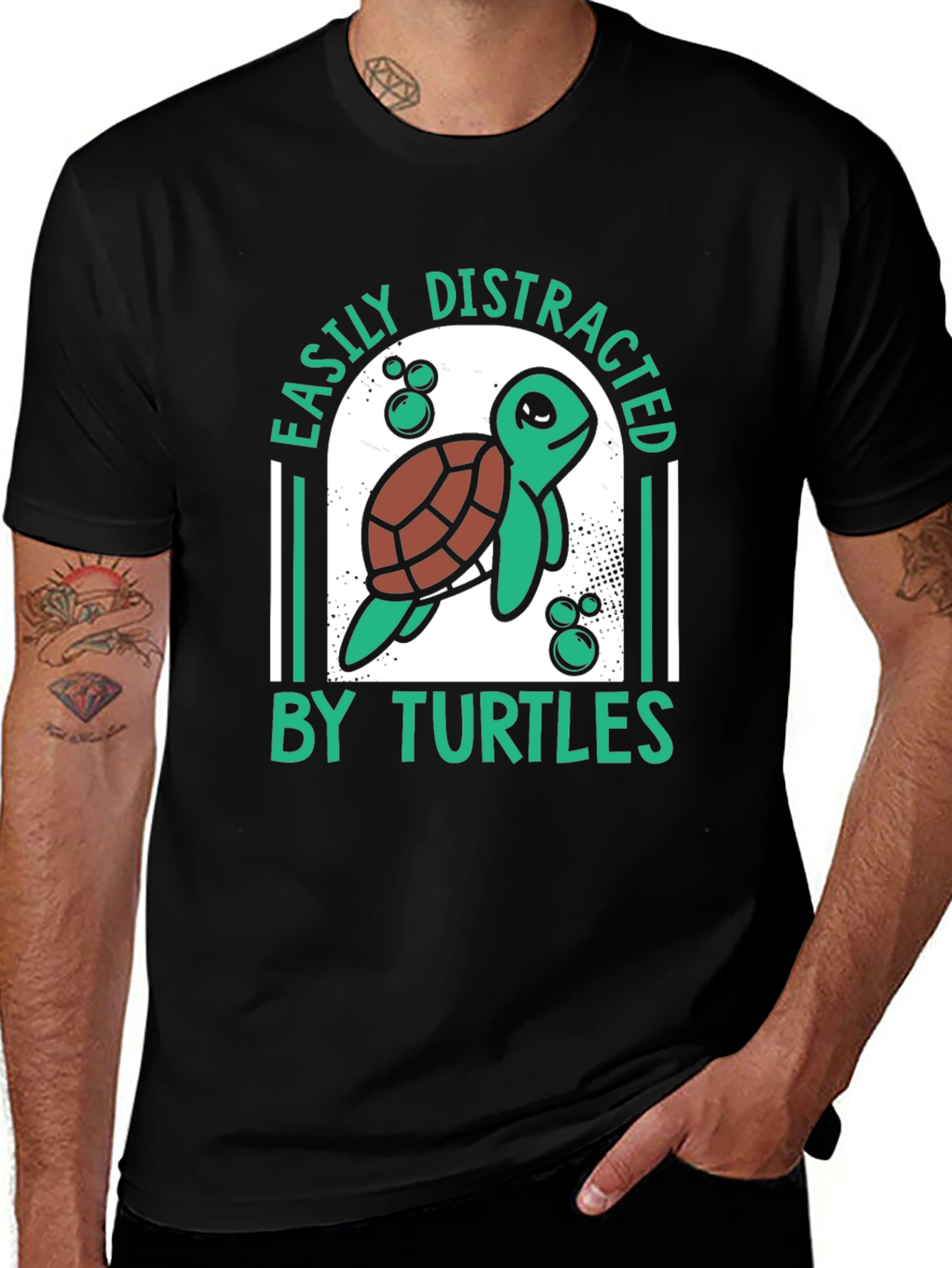 Easily Distracted By Turtles Graphic T-Shirt