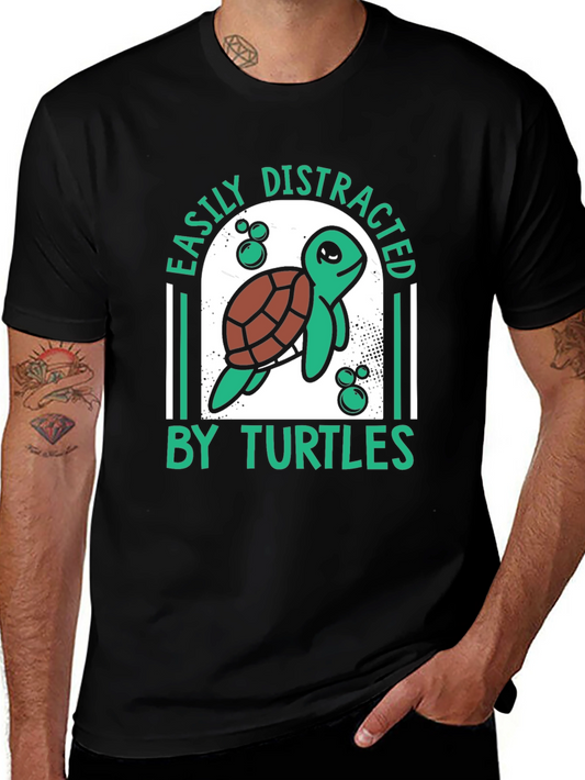 Easily Distracted By Turtles Graphic T-Shirt