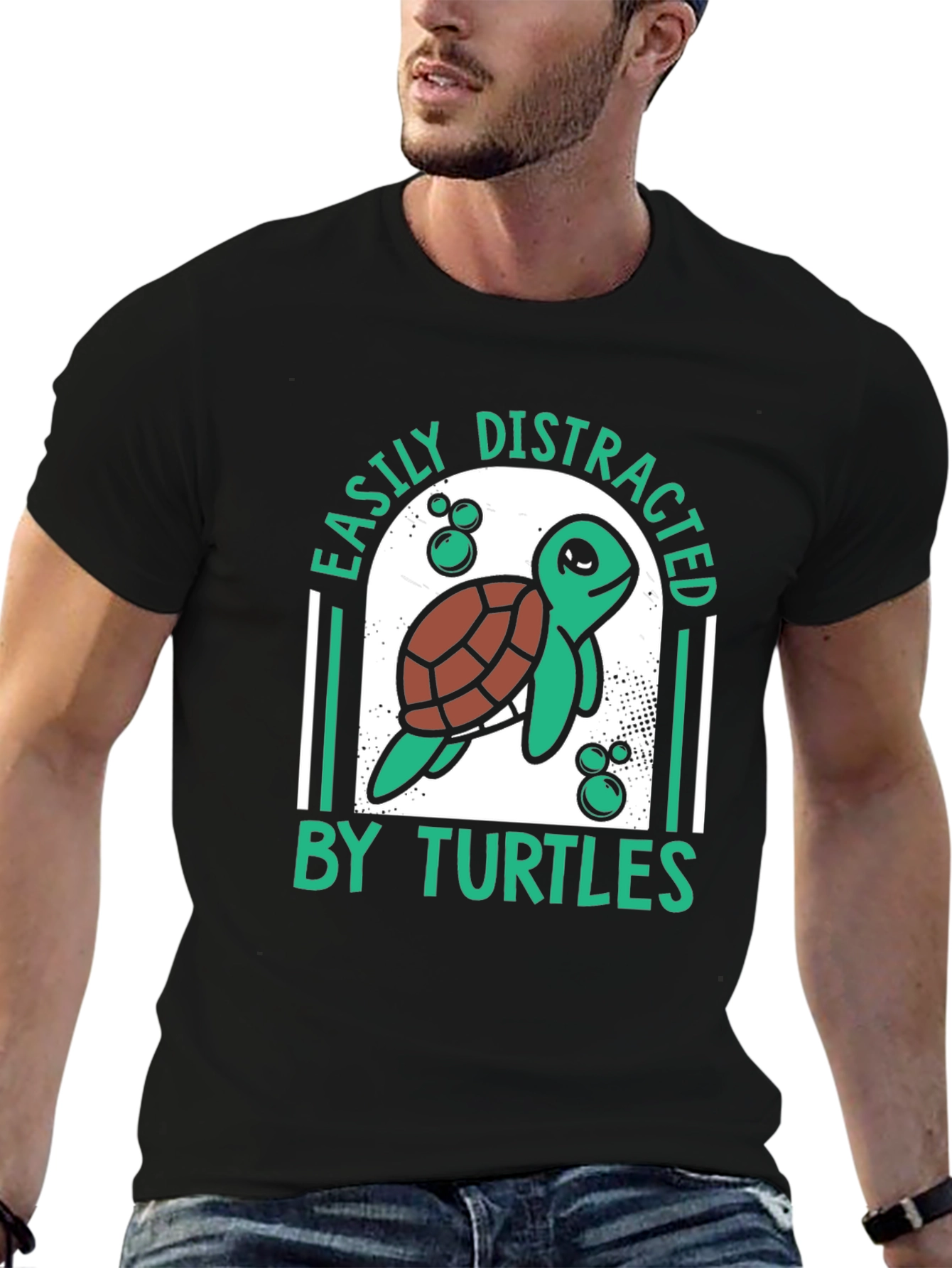 Easily Distracted By Turtles Graphic T-Shirt