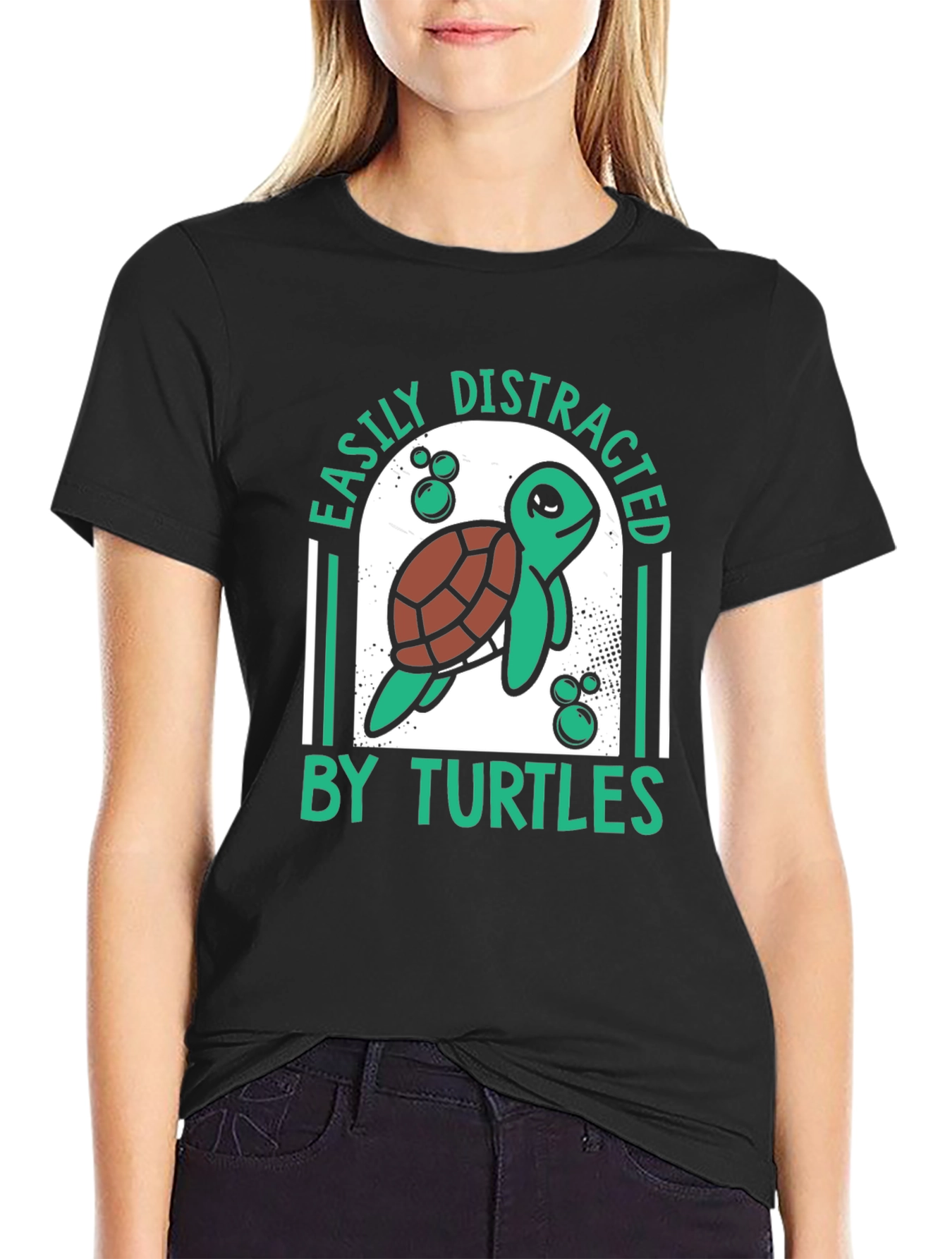 Easily Distracted By Turtles Graphic T-Shirt