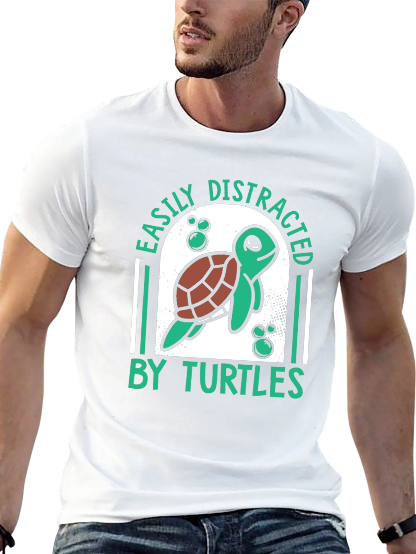 Easily Distracted By Turtles Graphic T-Shirt