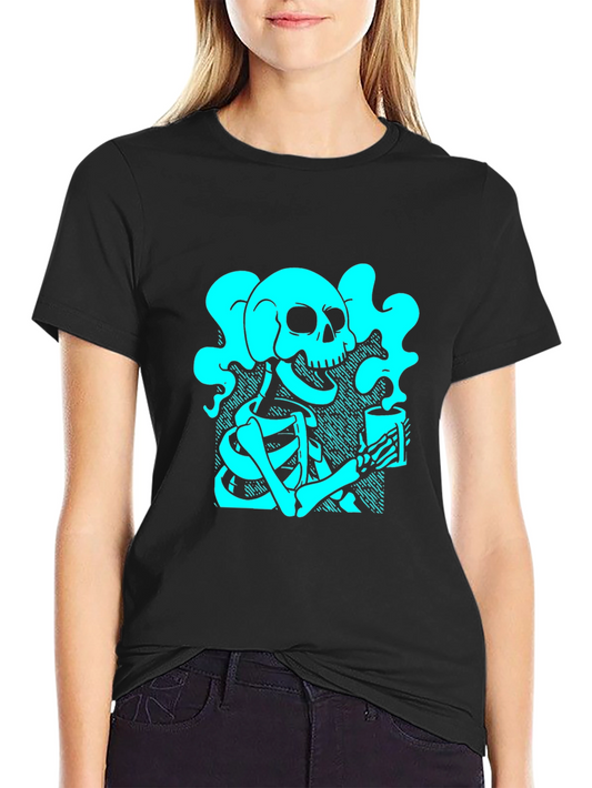 Skull Coffee T-Shirt - Bold Graphic Print
