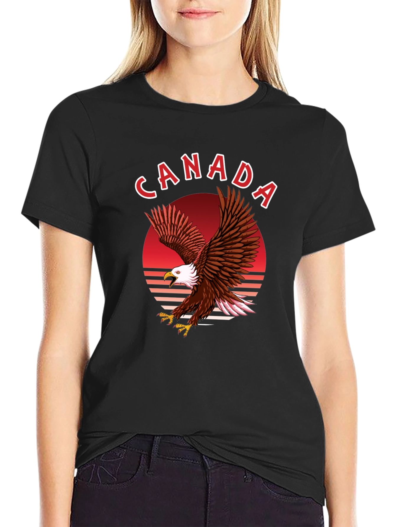 Canada Eagle Graphic T-Shirt - Black
