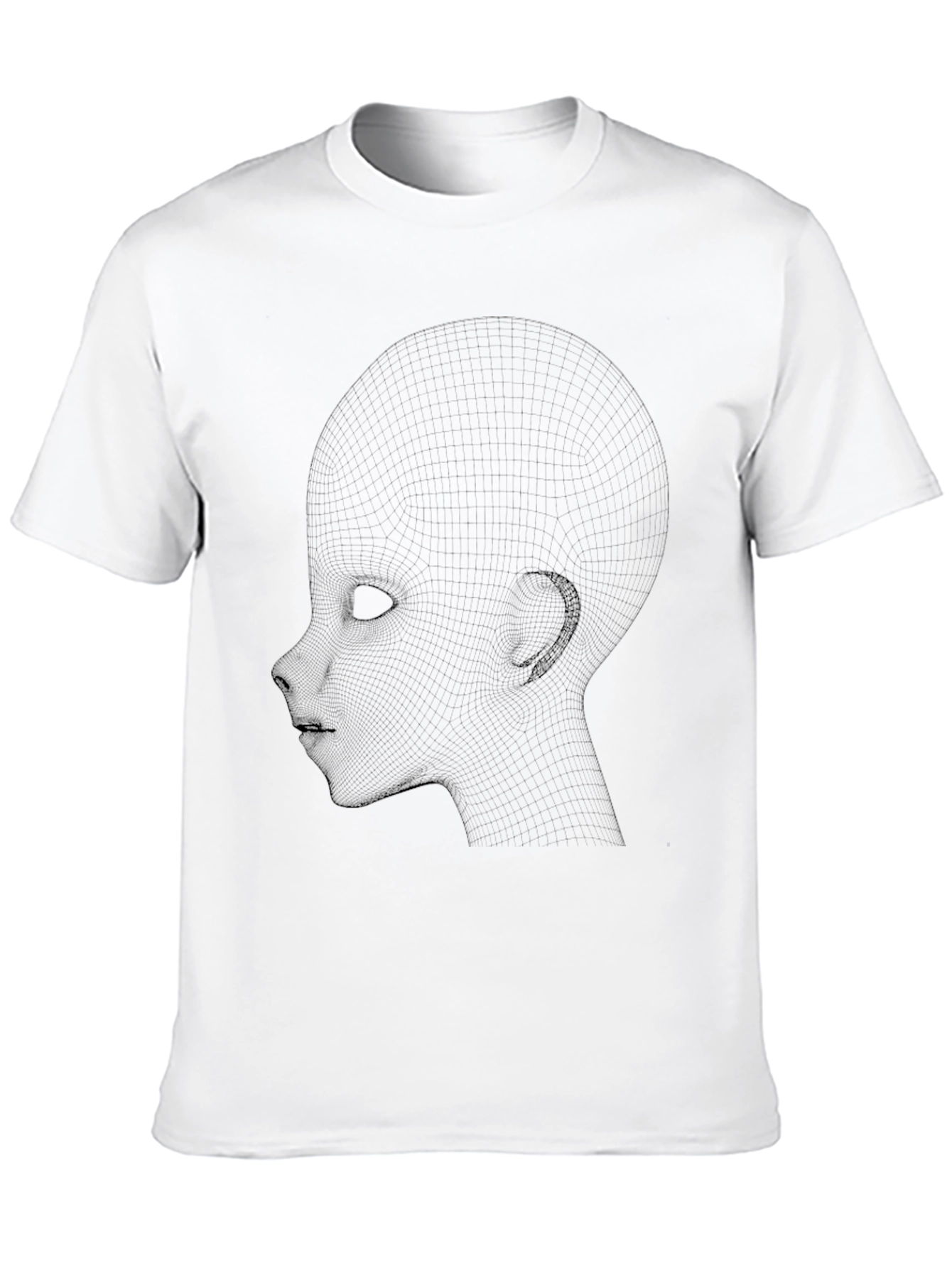 Geometric Head Graphic Black T-Shirt